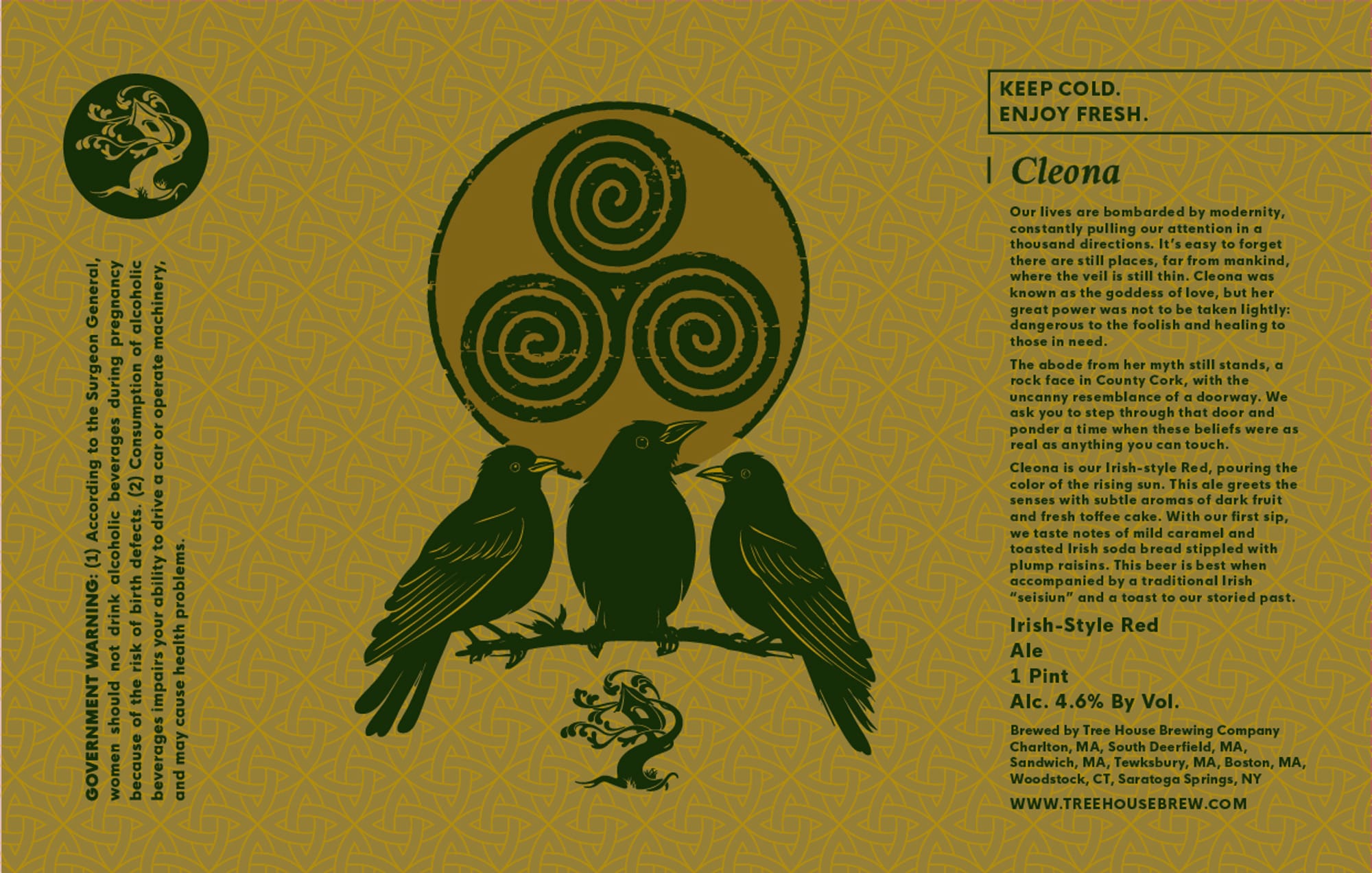 Cleona by Tree House Brewing Company - beer label