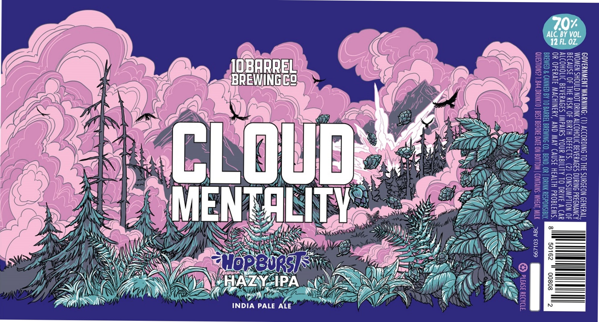 Cloud Mentality by 10 Barrel Brewing Co. - beer label