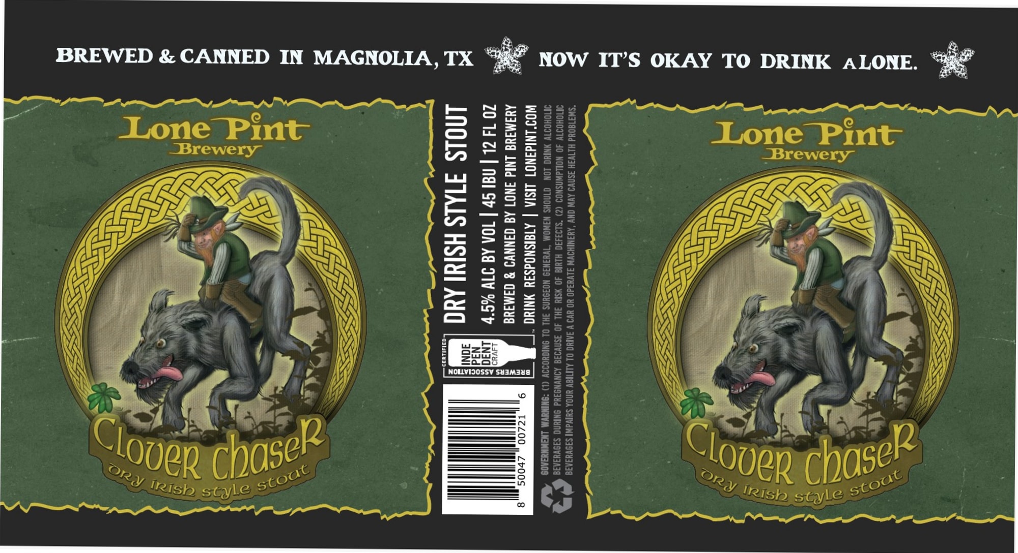 Clover Chaser by Lone Pint Brewery - beer label