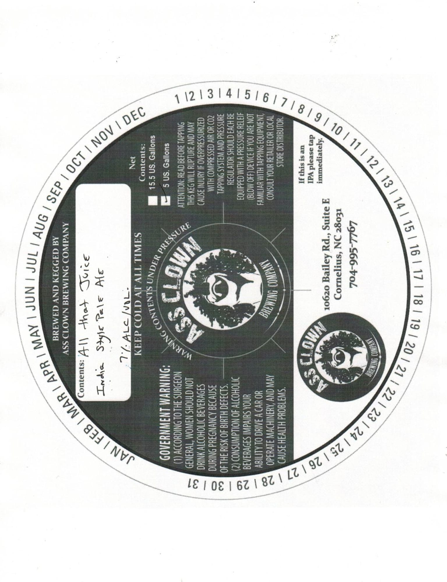 7 Alc %l by Clown Shoes Brewing Company - beer label