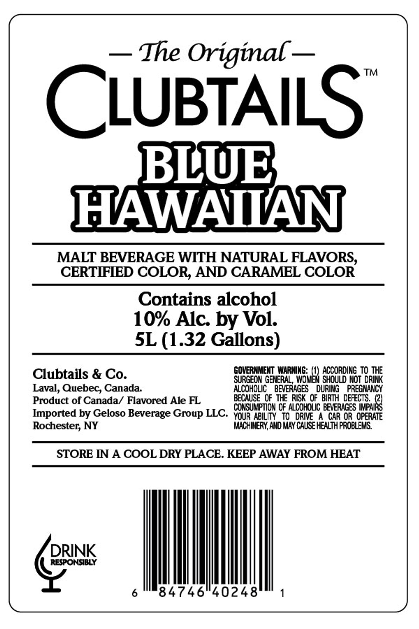 Blue Hawaiian by Clubtails & Co. - beer label