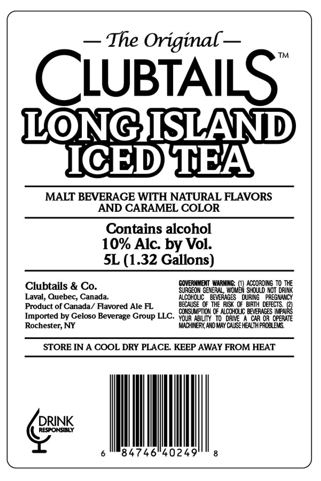 Long Island Iced Tea by Clubtails & Co. - beer label
