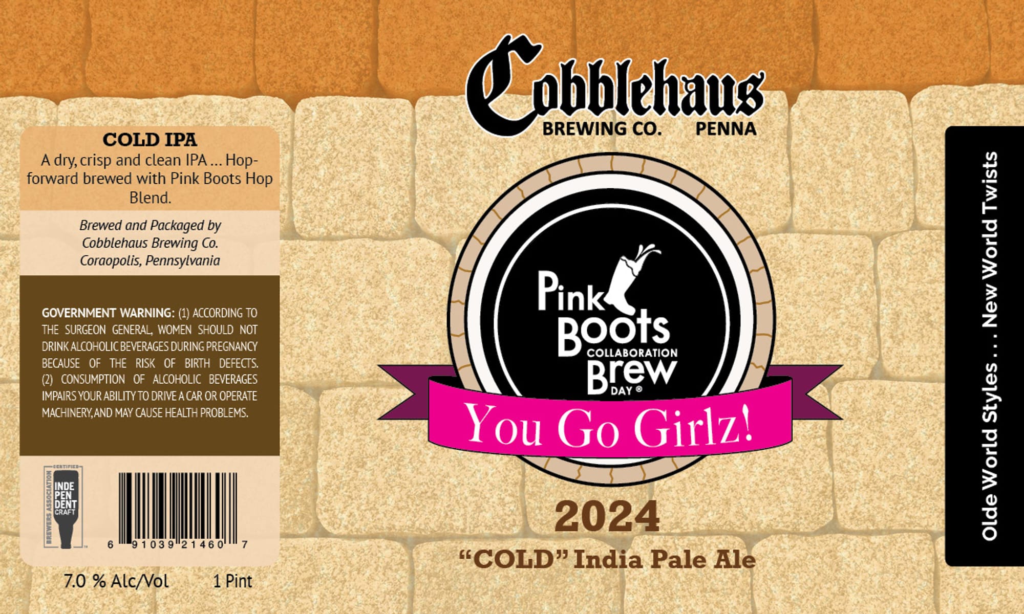 Cold IPA by Cobblehaus Brewing Co. - beer label