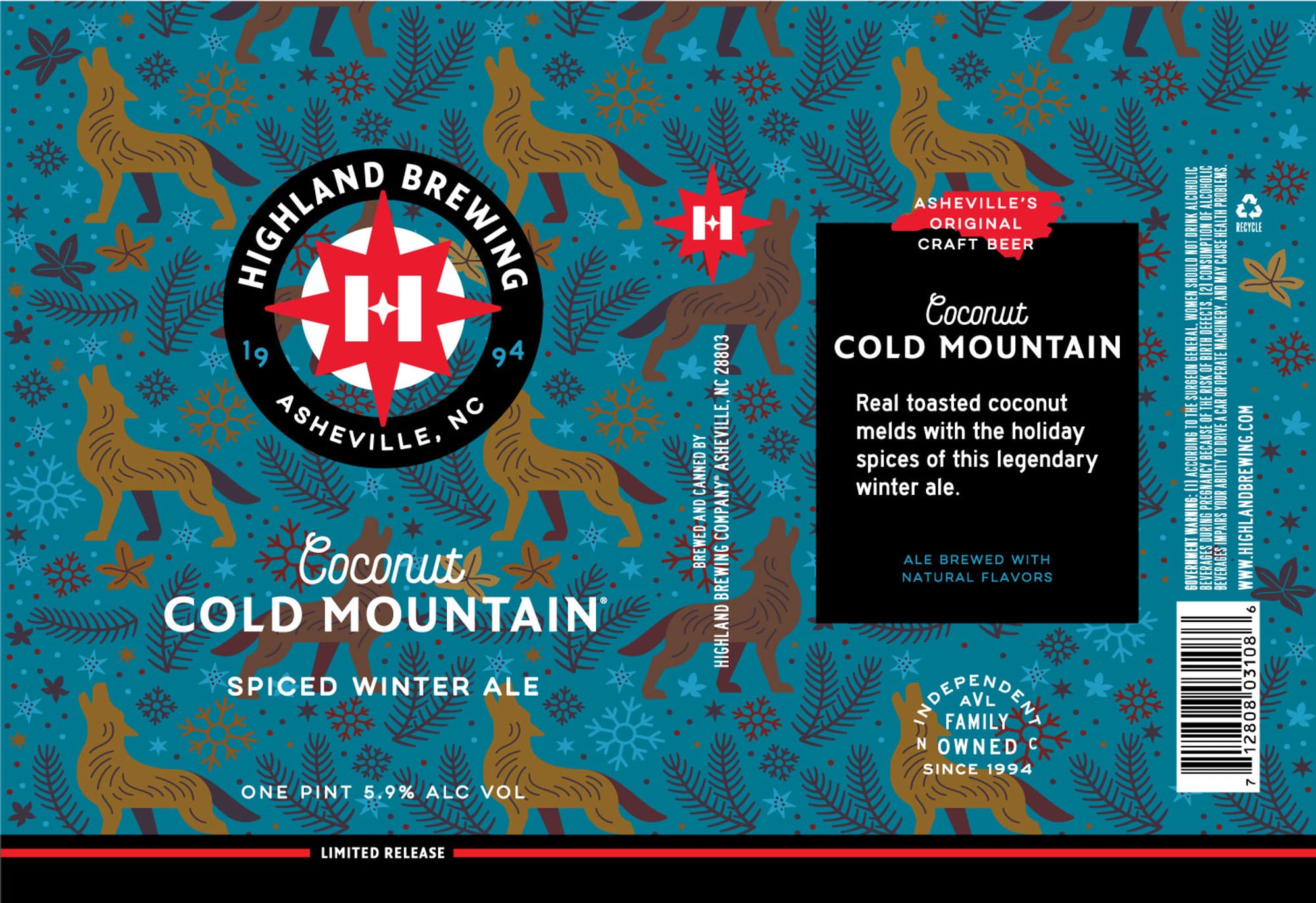 Coconut Cold Mountain by Highland Brewing Company - beer label