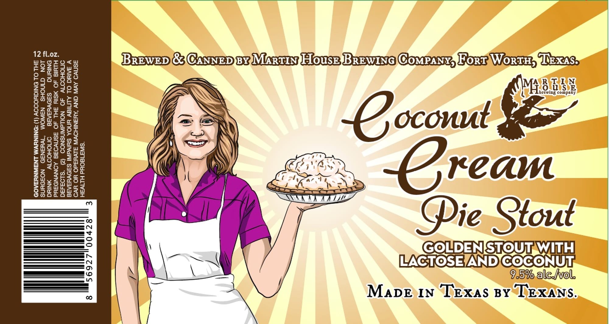 Coconut Cream Pie Stout by Martin House Brewing Company - beer label