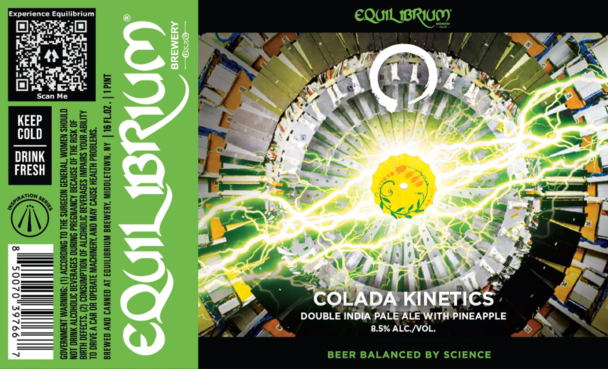 Colada Kinetics by Equilibrium Brewery - beer label