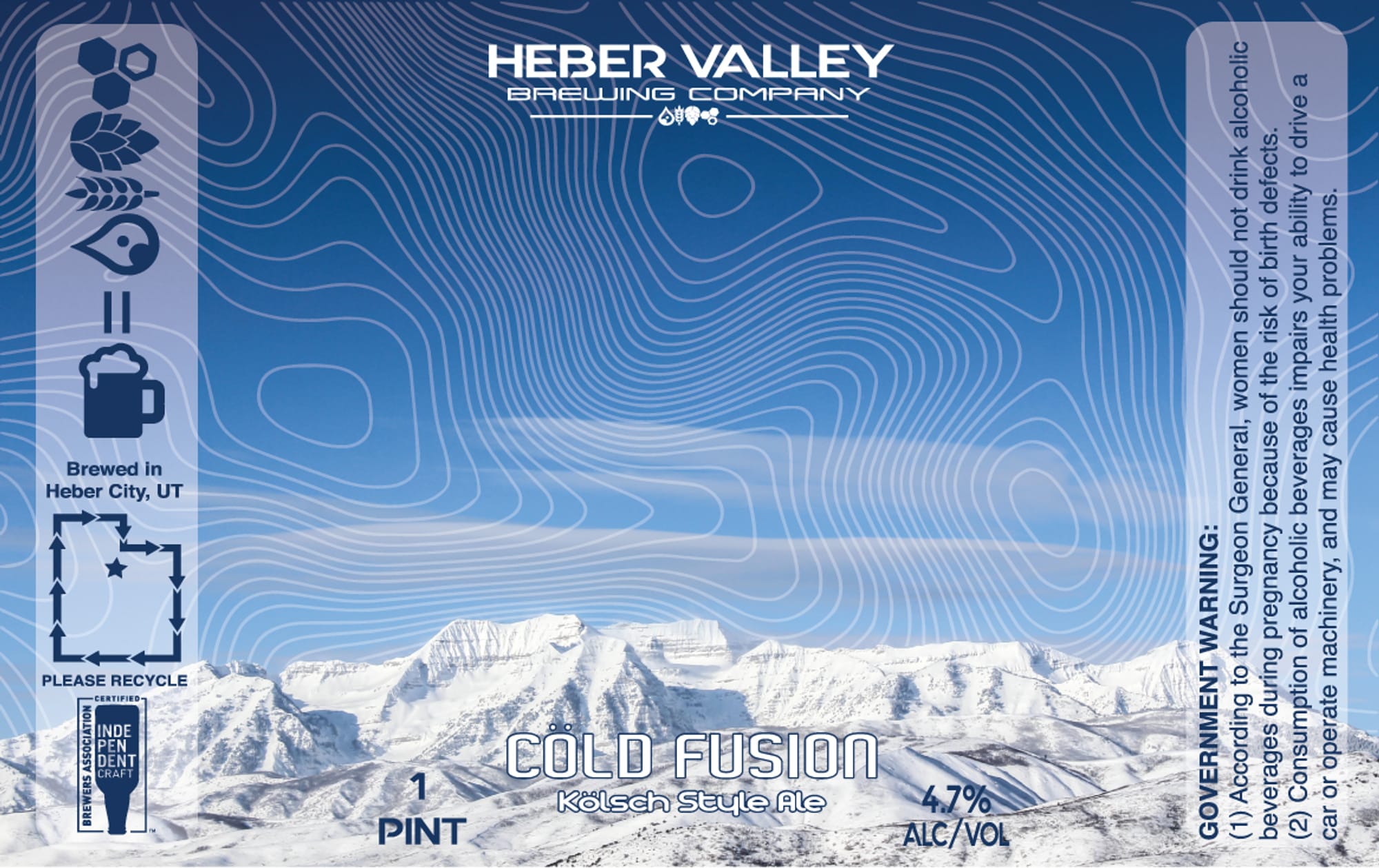Cold Fusion by Heber Valley Brewing Company - beer label