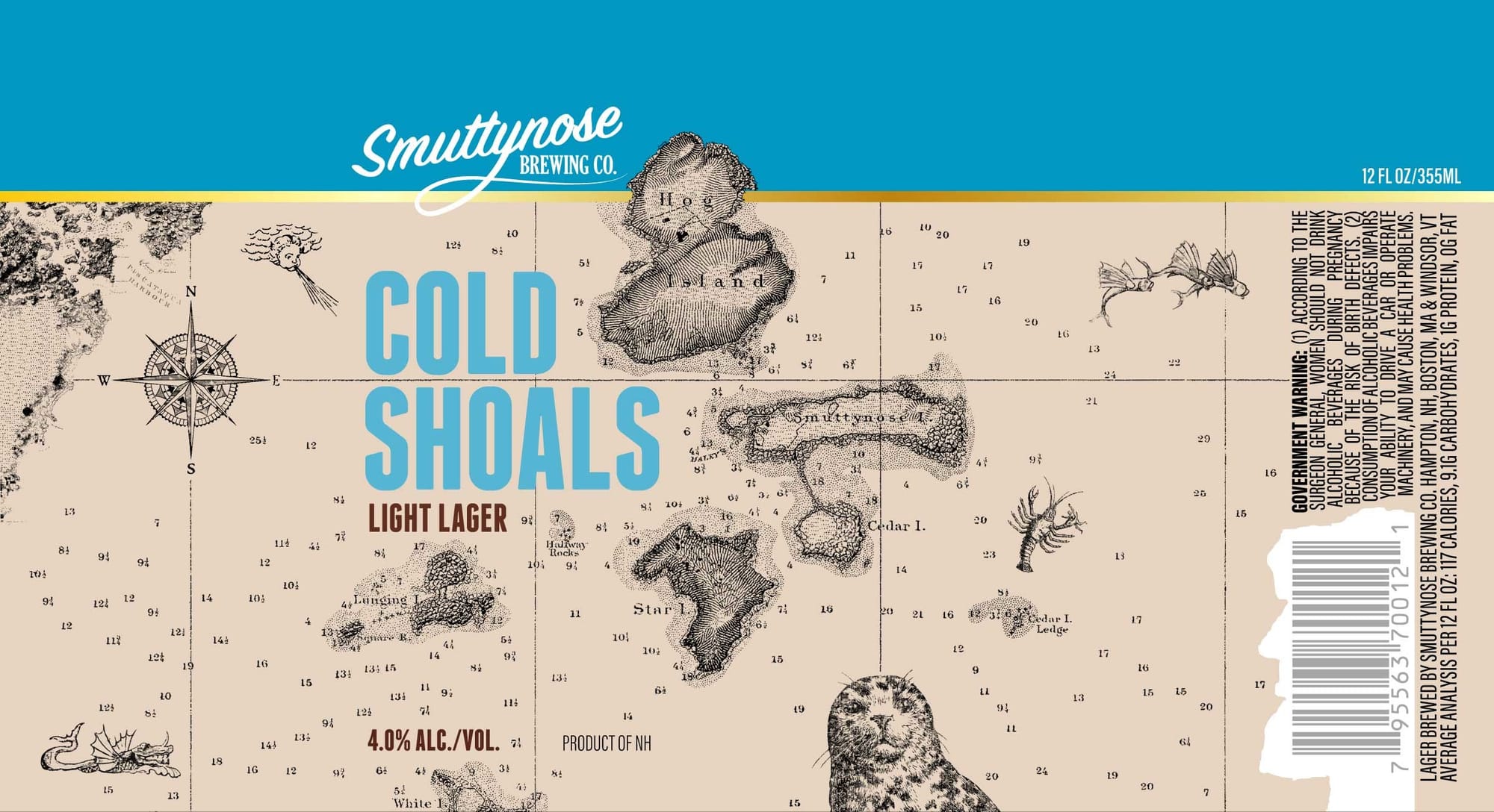 Cold Shoals by Smuttynose Brewing Co. - beer label
