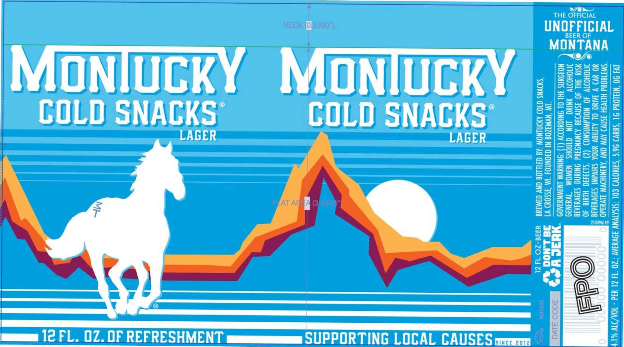 Cold Snacks Lager by Montucky Cold Snacks - beer label