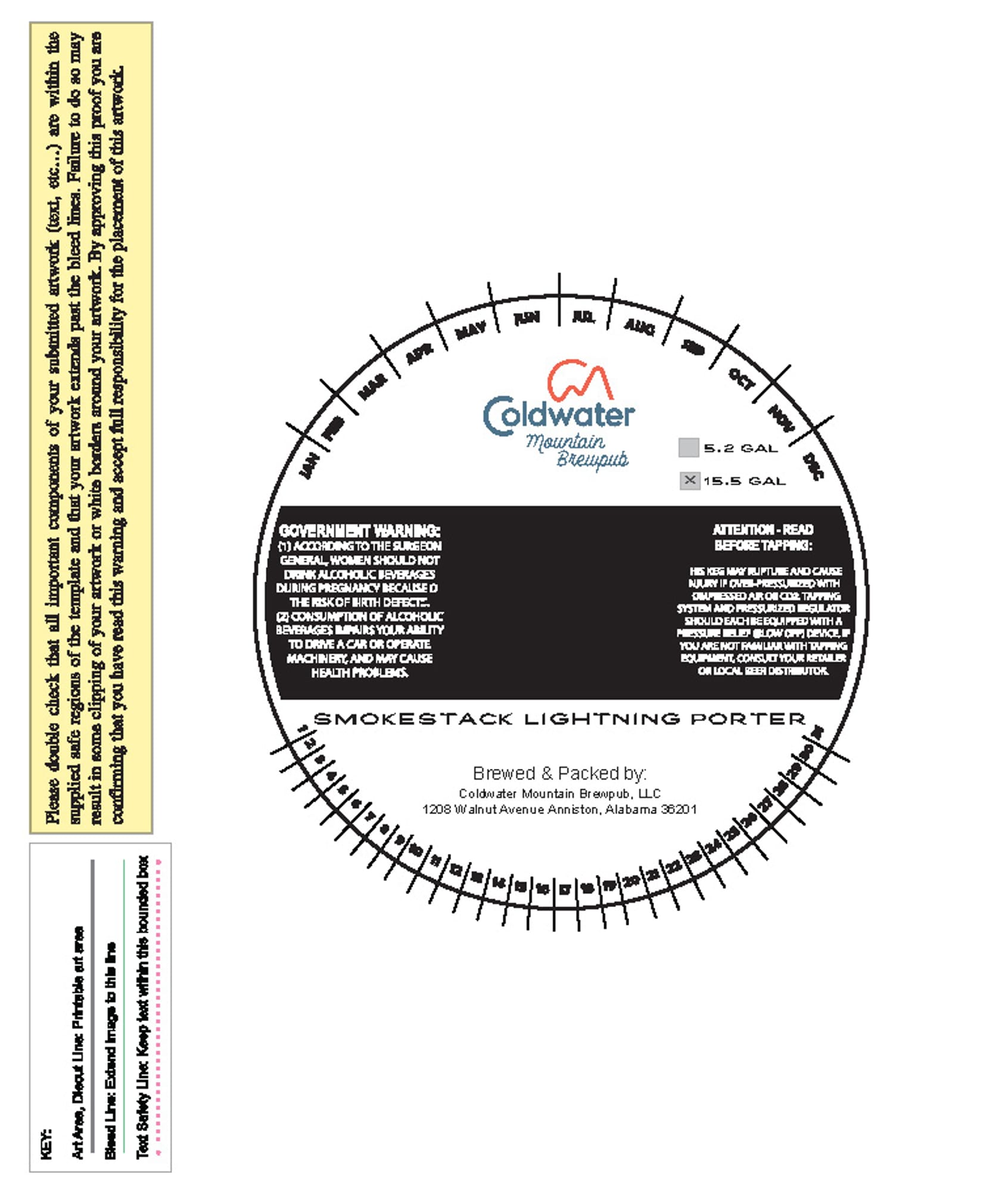 Smokestack Lightning Porter by Coldwater Mountain Brewpub, LLC - beer label