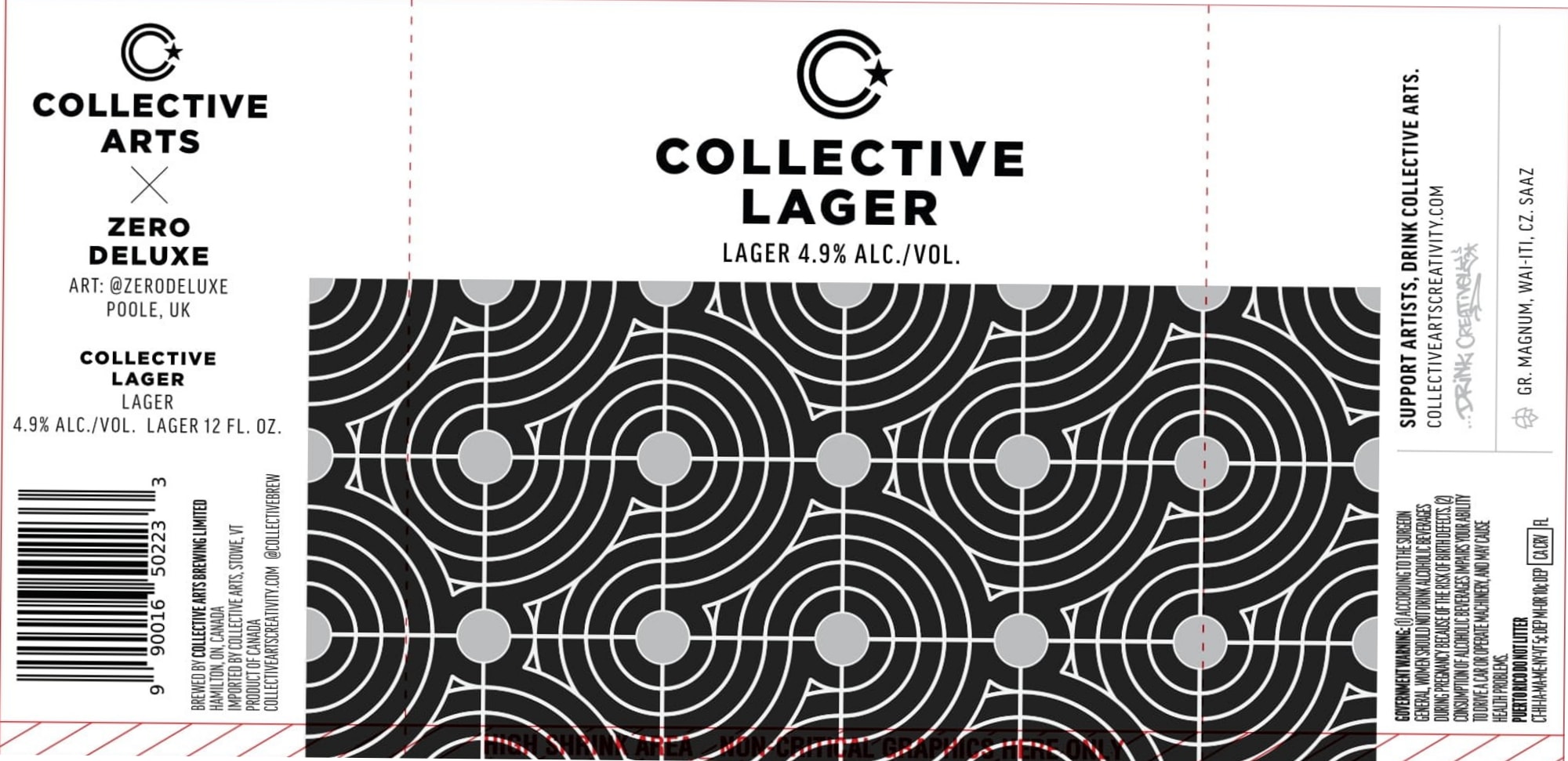 Collective Lager Deluxe by Collective Arts Brewing - beer label