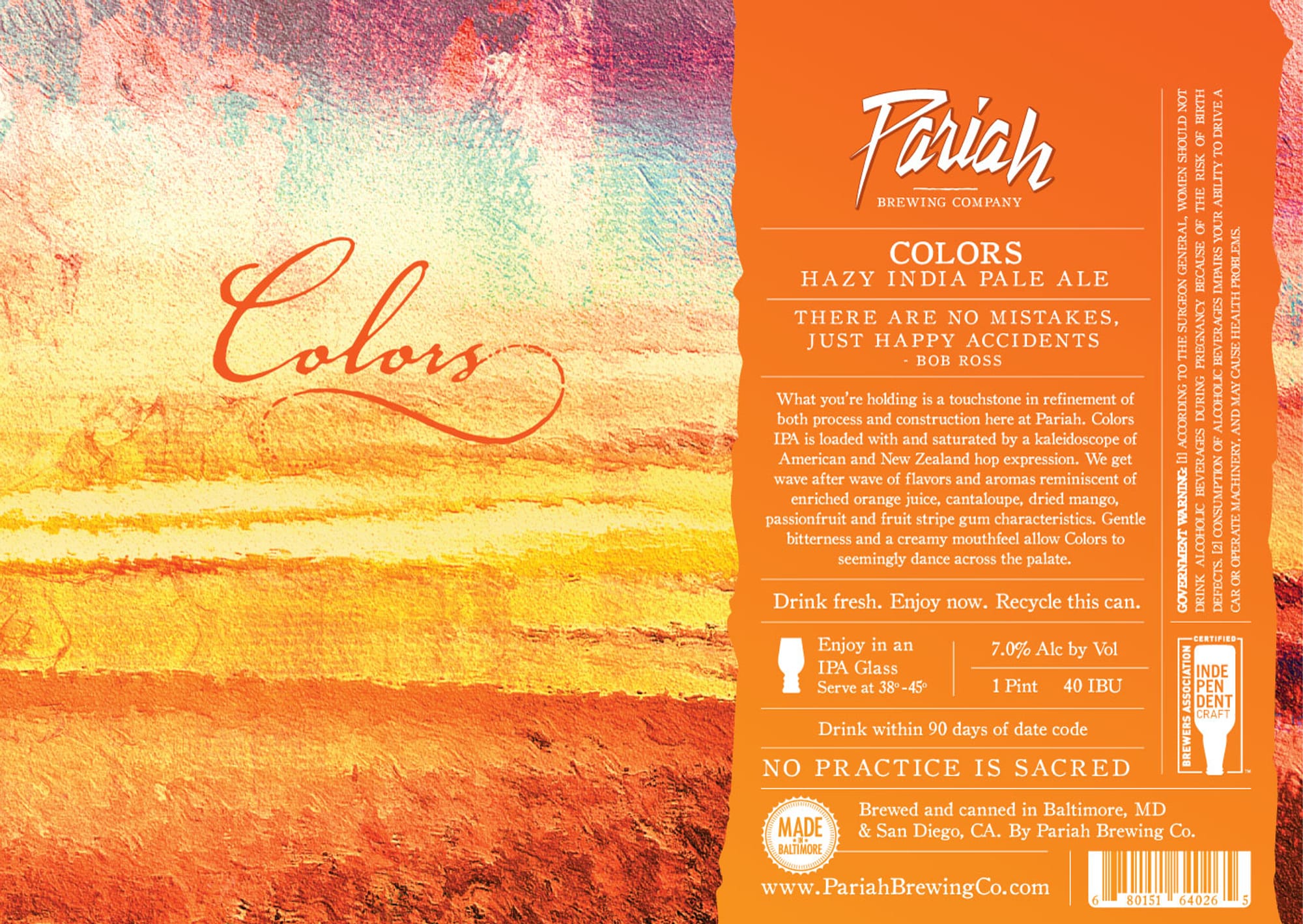 Colors by Parish Brewing Co. - beer label