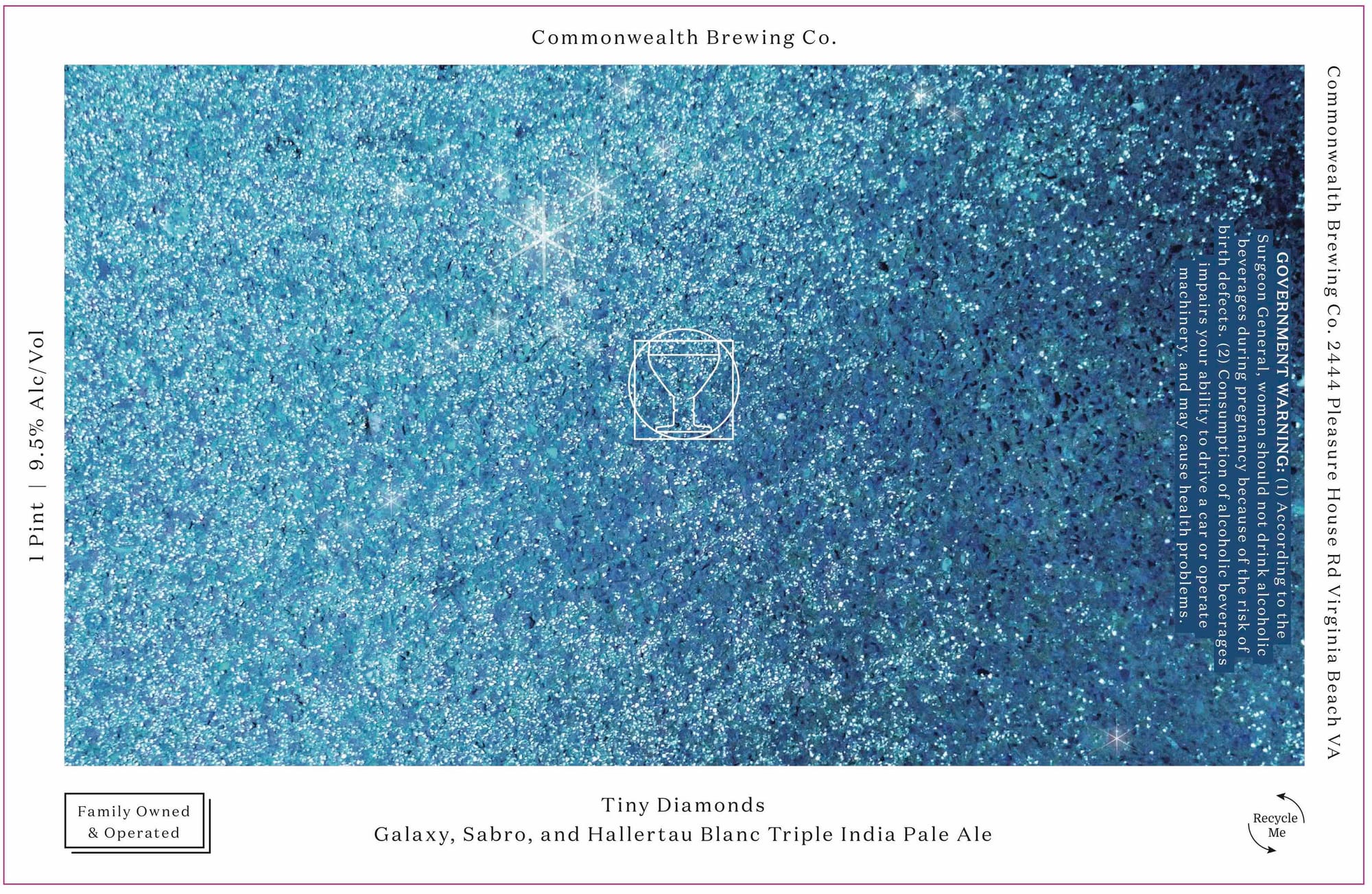 Tiny Diamonds by Commonwealth Brewing Co. - beer label