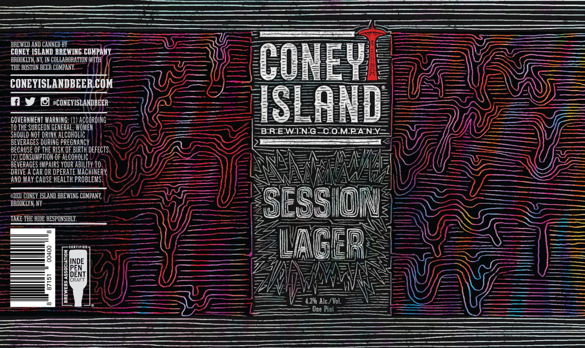 Session Lager by Coney Island Brewing Company - beer label