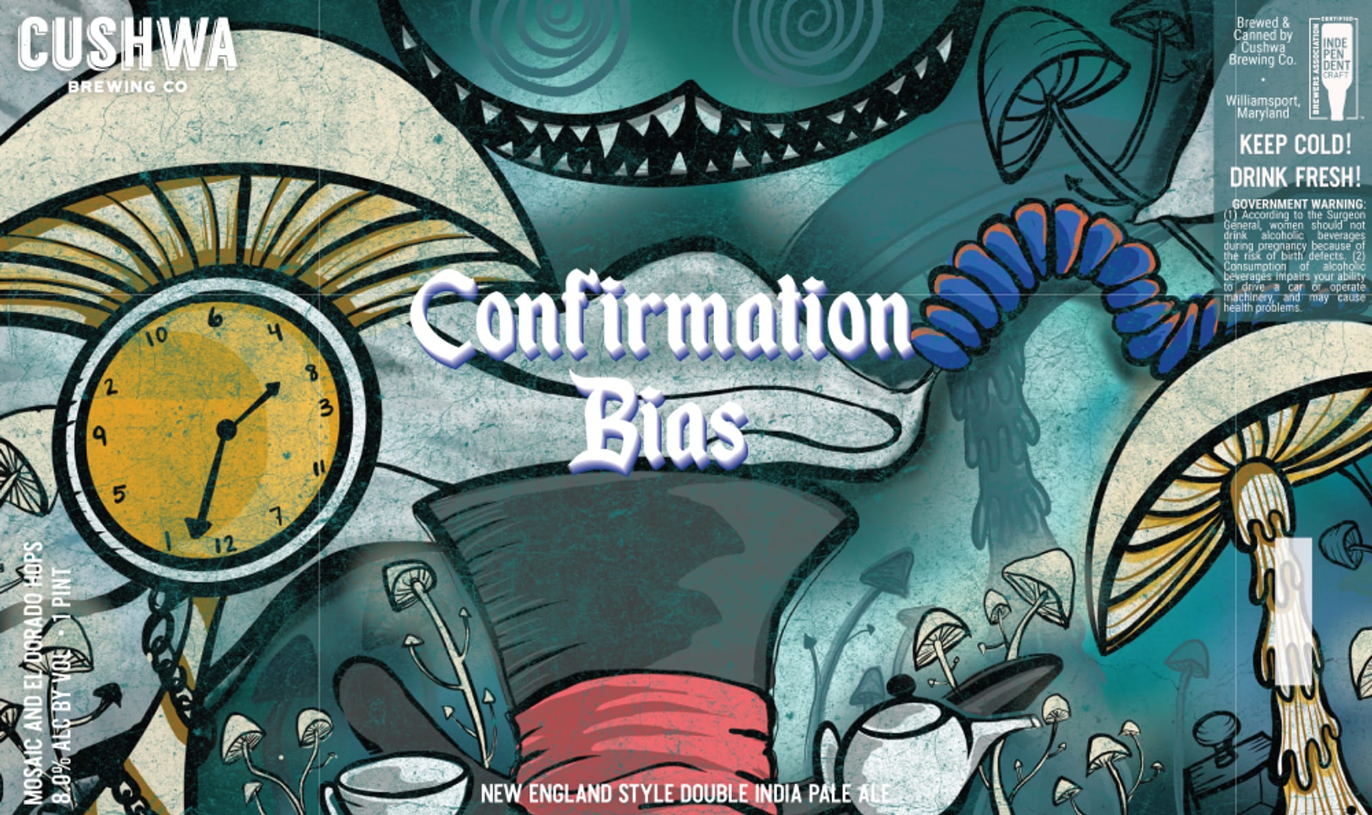 Confirmation Bias by Cushwa Brewing Co. - beer label