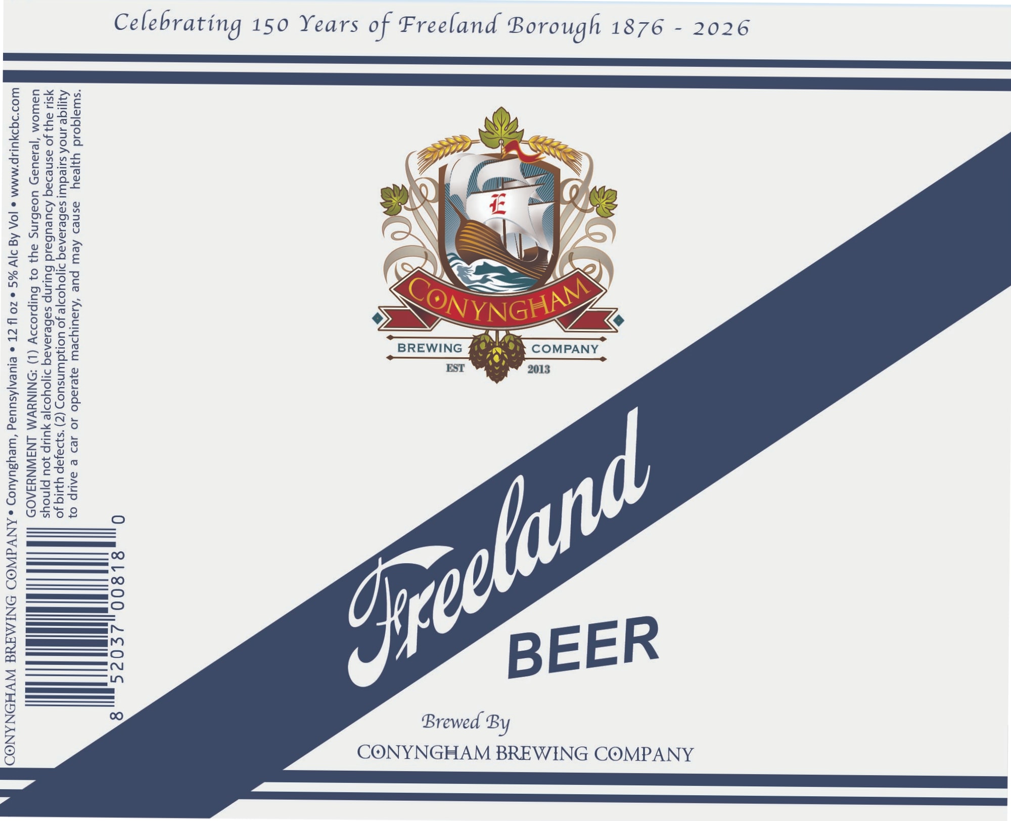 Freeland Beer by Conyngham Brewing Company - beer label