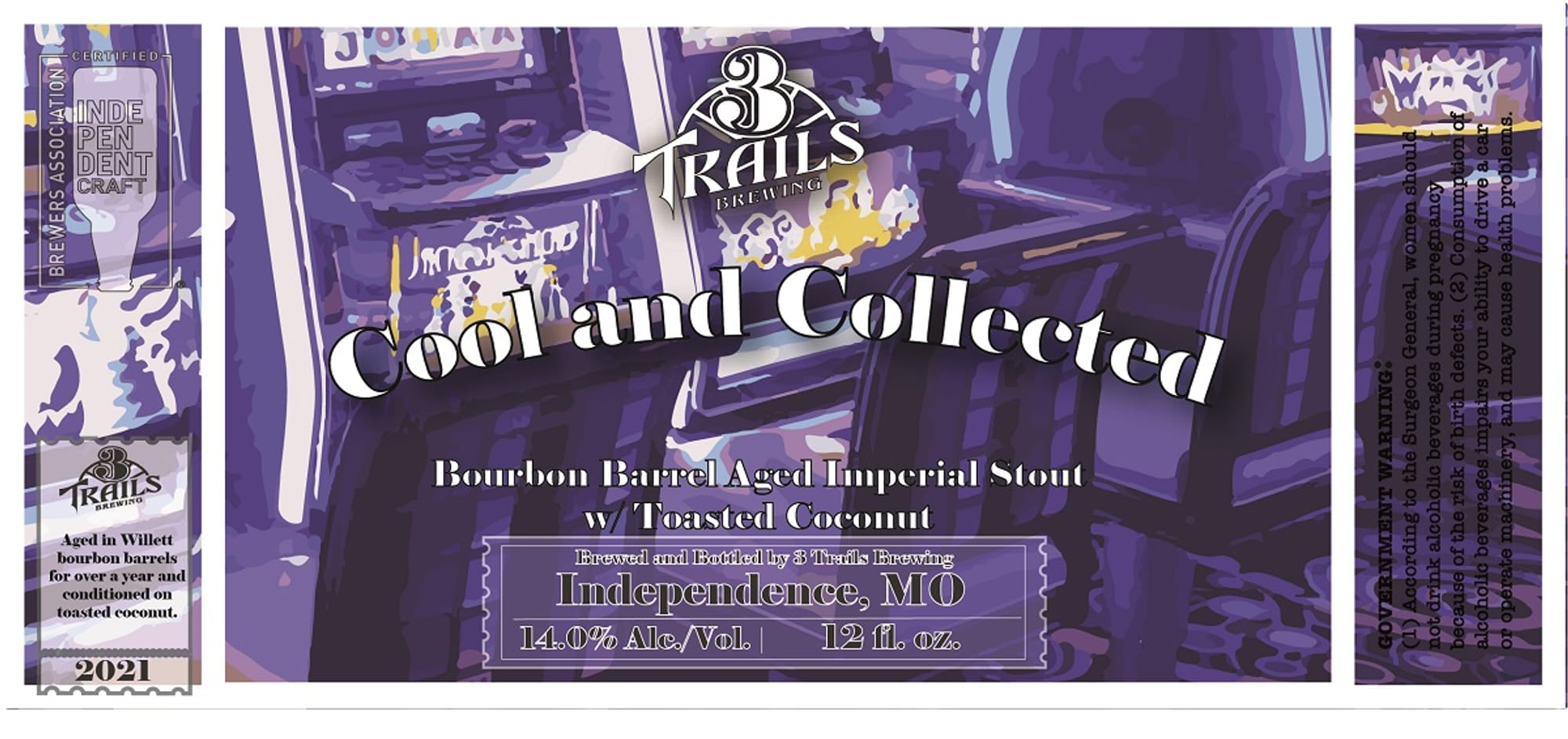 Cool and Collected by Trails Brewing - beer label