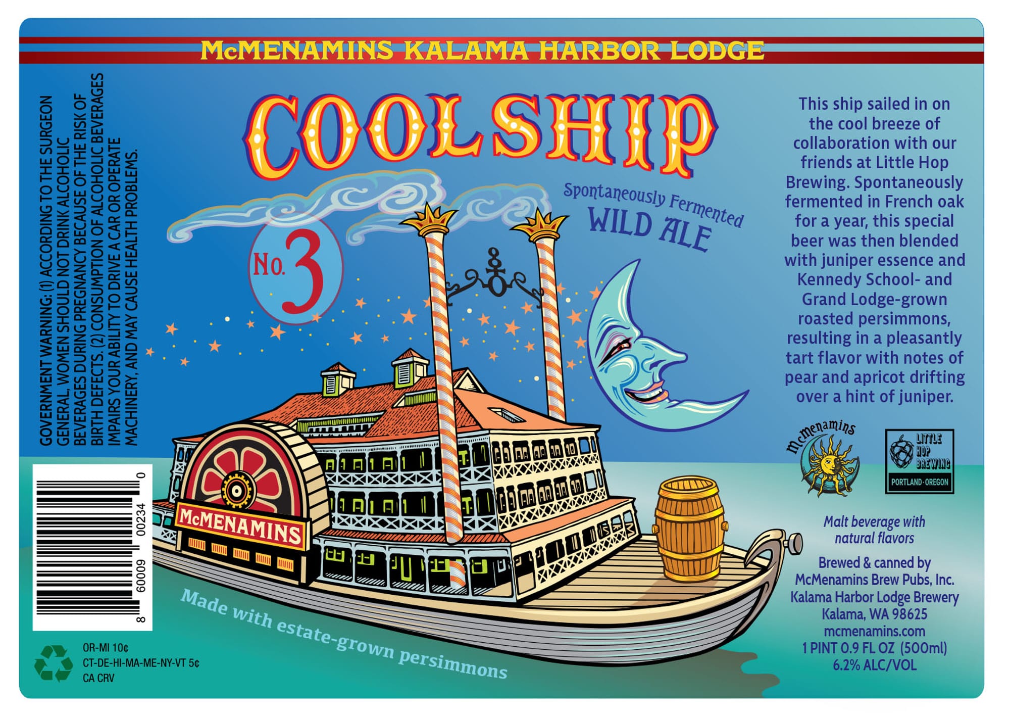 Coolship No. 3 by McMenamins - beer label