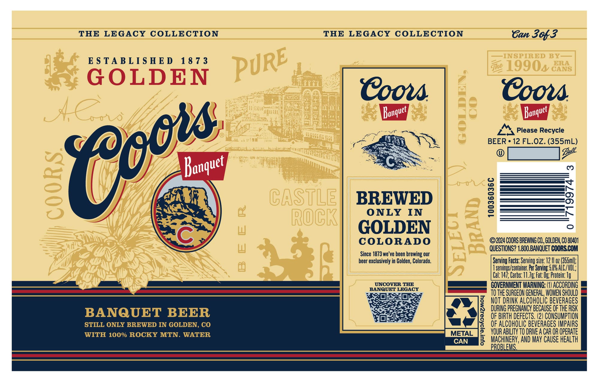 Coors Banquet by Coors Brewing Co. - beer label