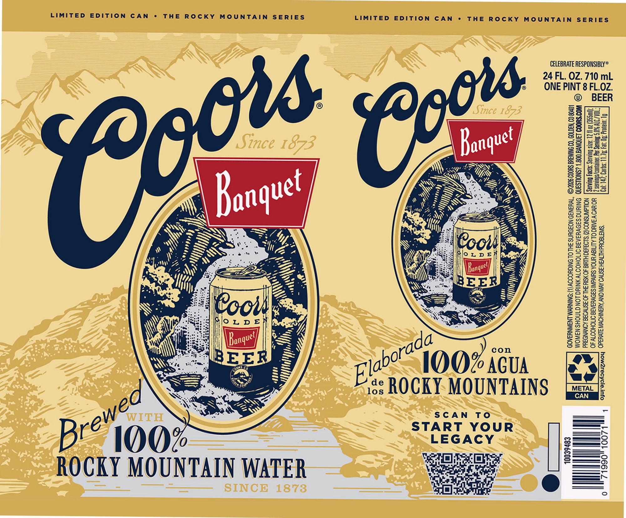 Coors Banquet by Coors Brewing Company - beer label
