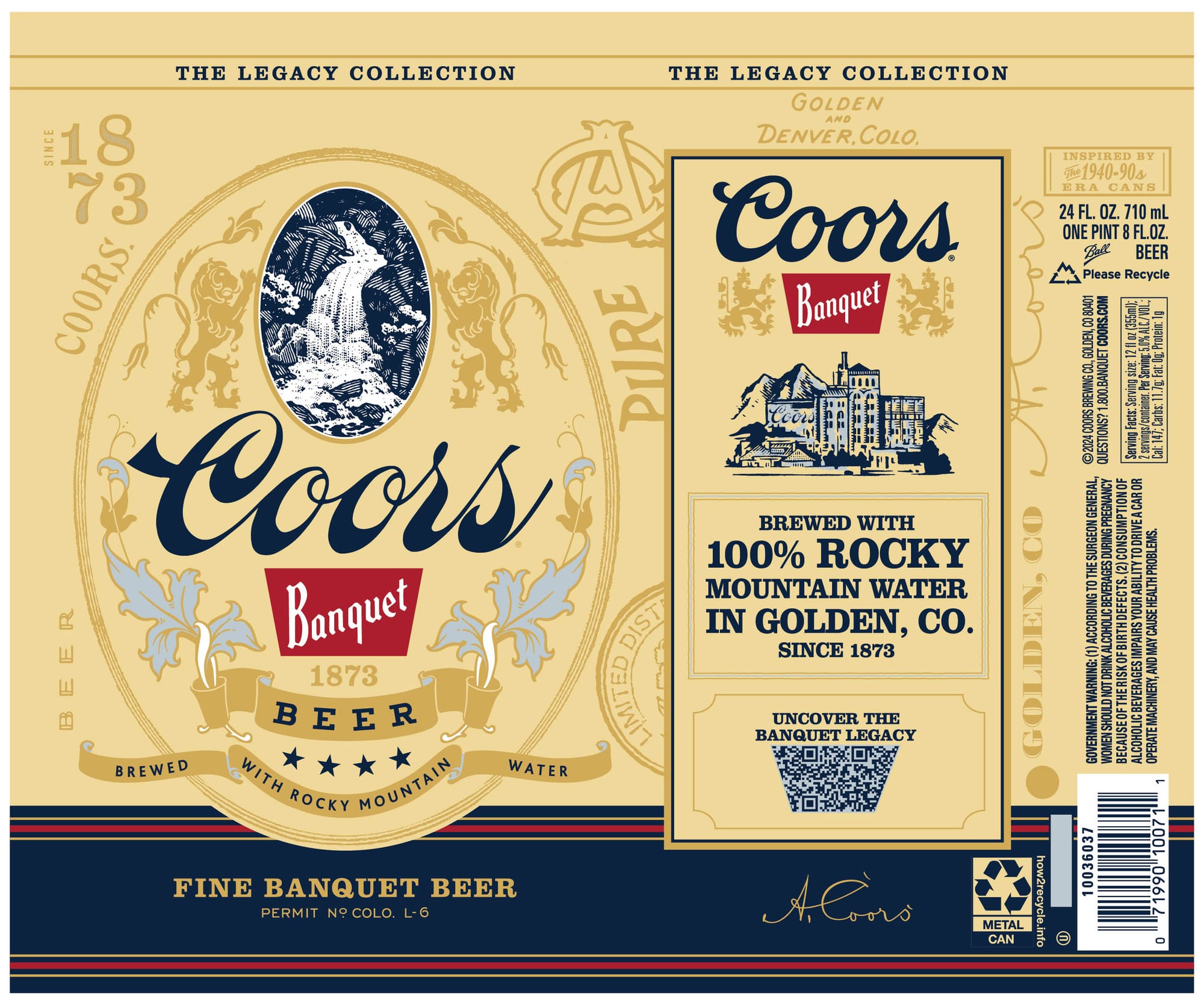 Coors Banquet by Coors Brewing Company - beer label