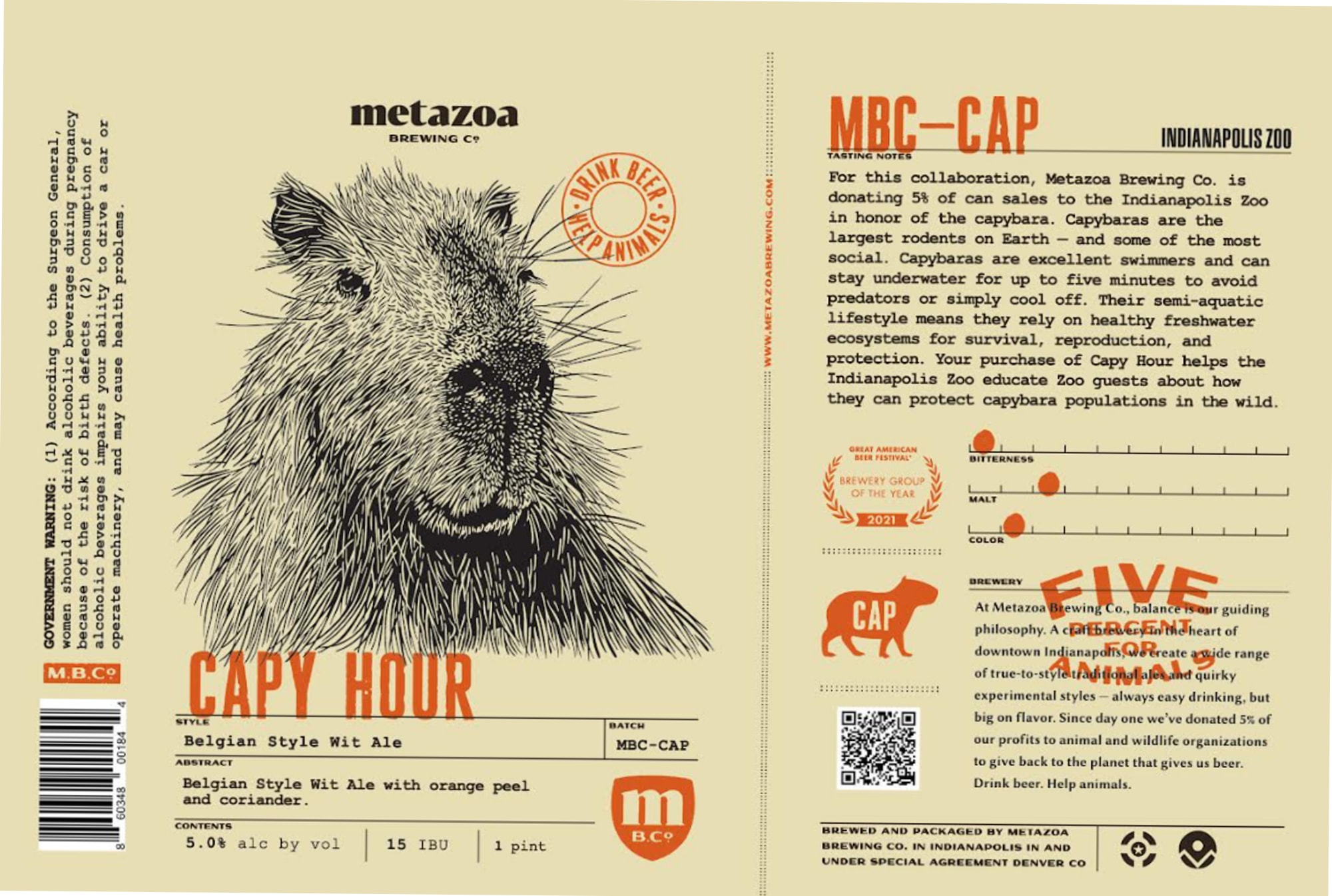 Copy Hour by Metazoa Brewing Co - beer label