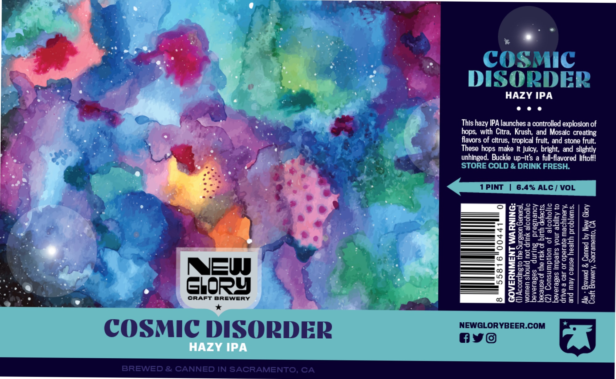 Cosmic Disorder by New Glory Craft Brewery - beer label