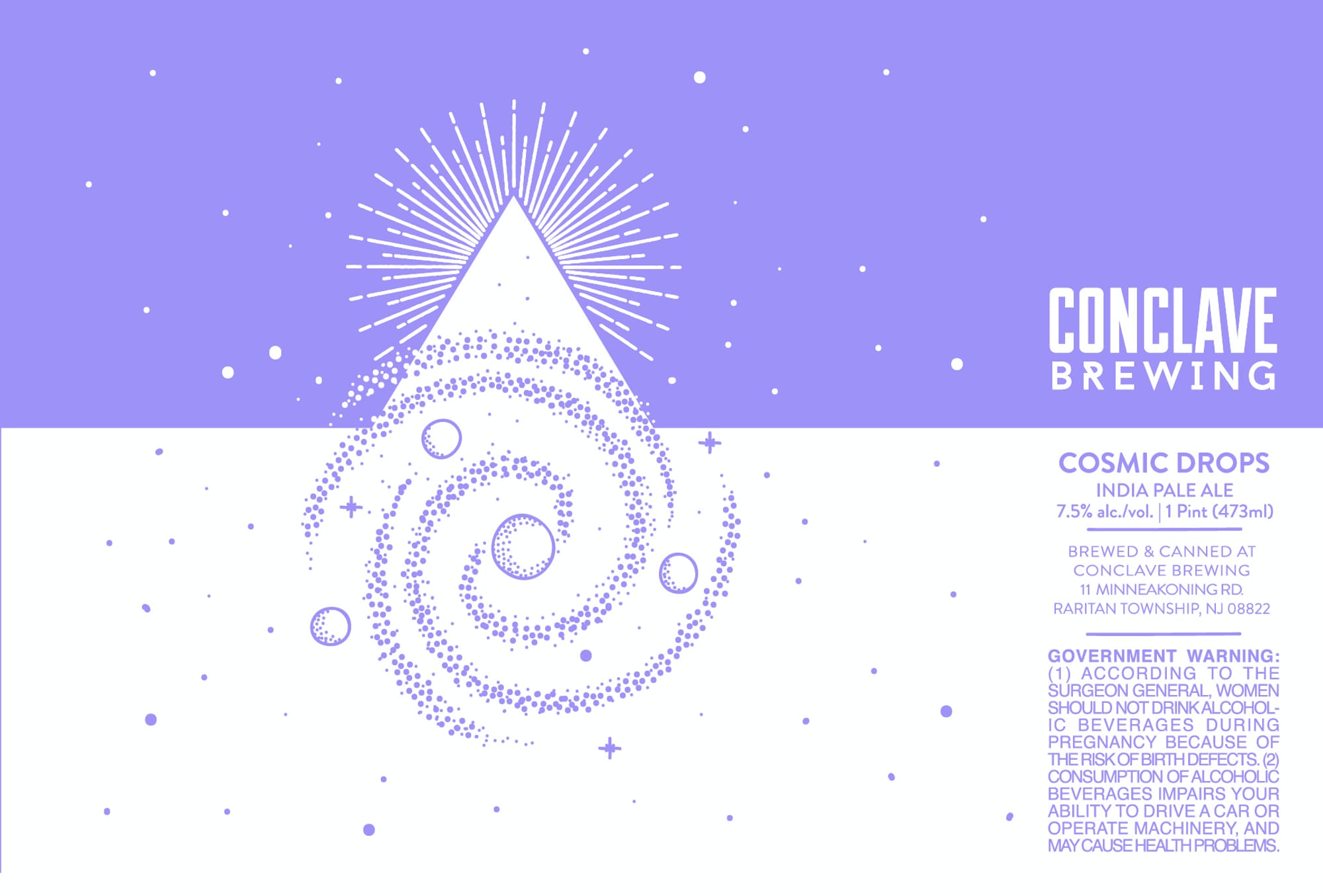 Cosmic Drops by Conclave Brewing - beer label