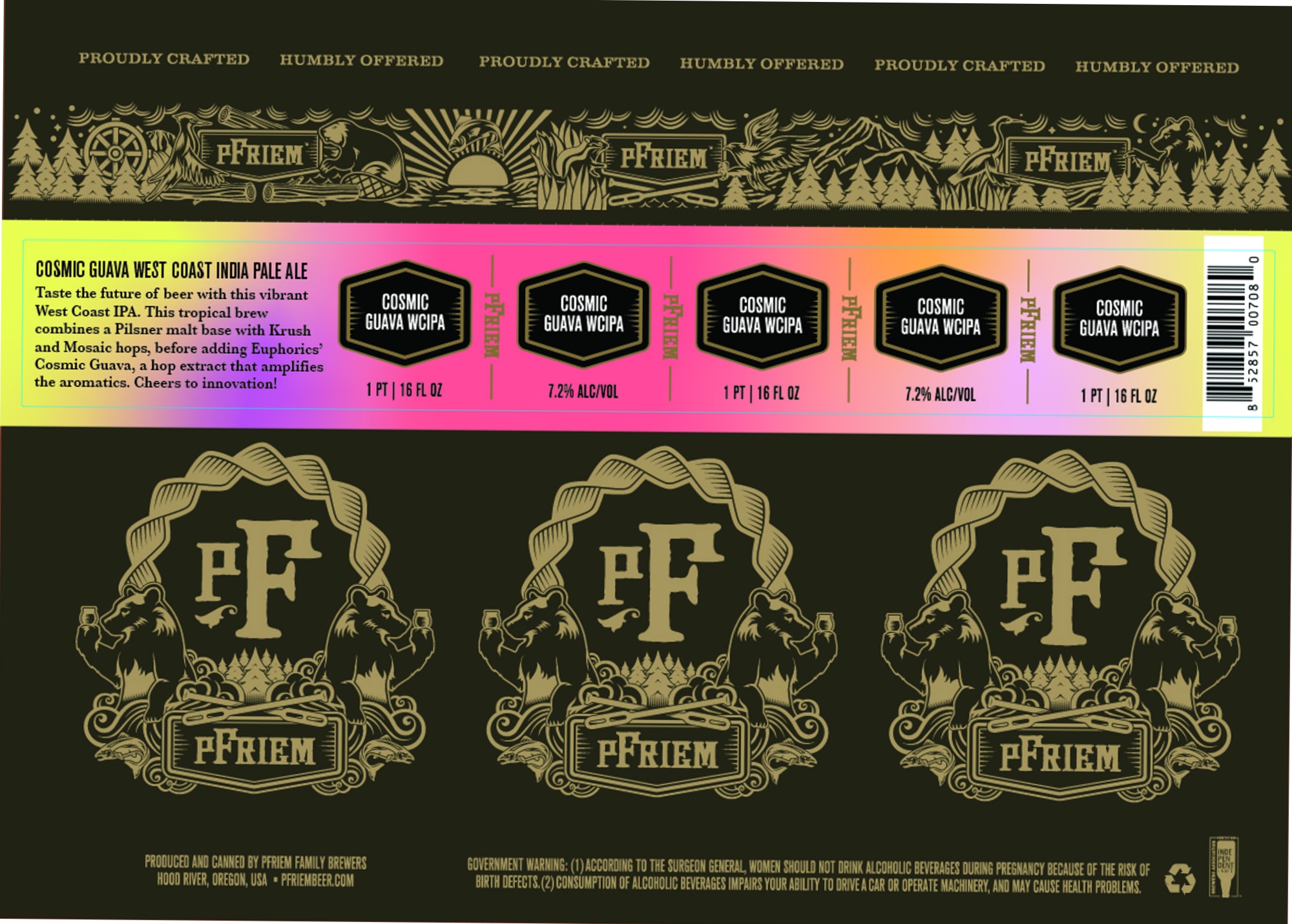 Cosmic Guava WCIPA by Pfriem Family Brewers - beer label