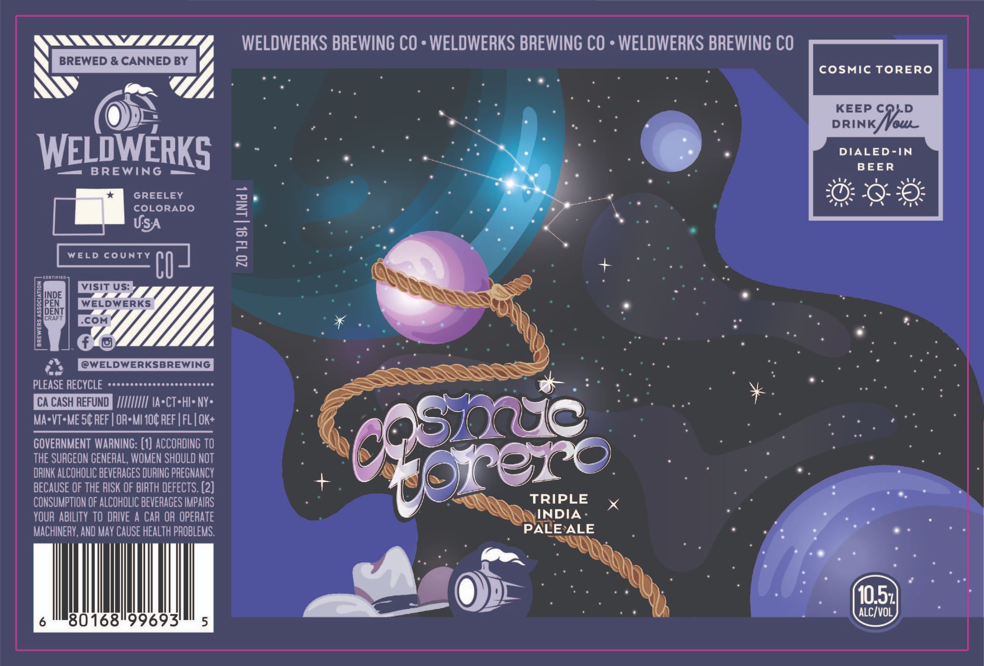 Cosmic Torero by Weldwerks Brewing Co. - beer label