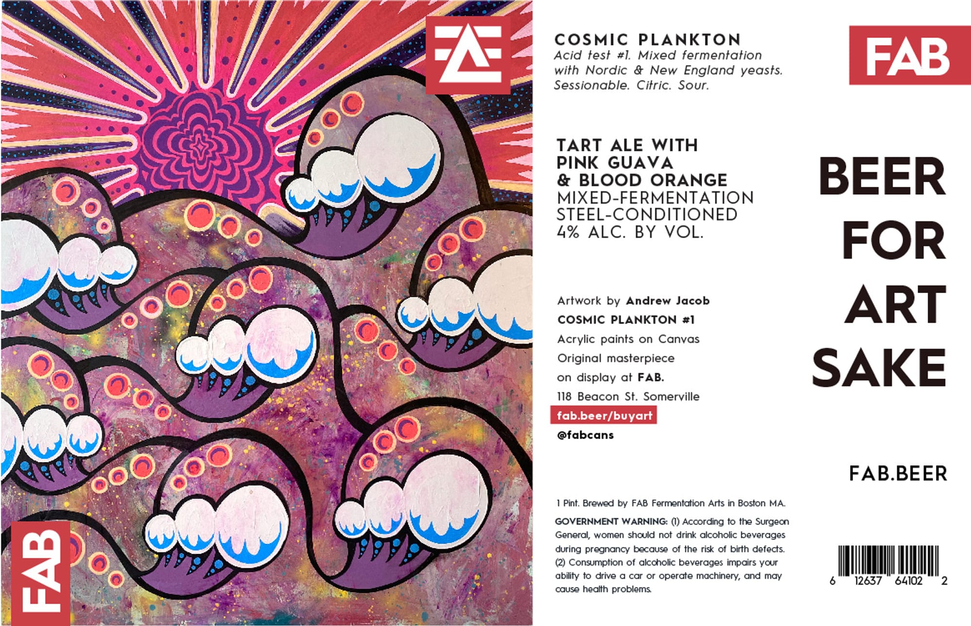 Cosmic Plankton #1 by FAB Fermentation Arts - beer label