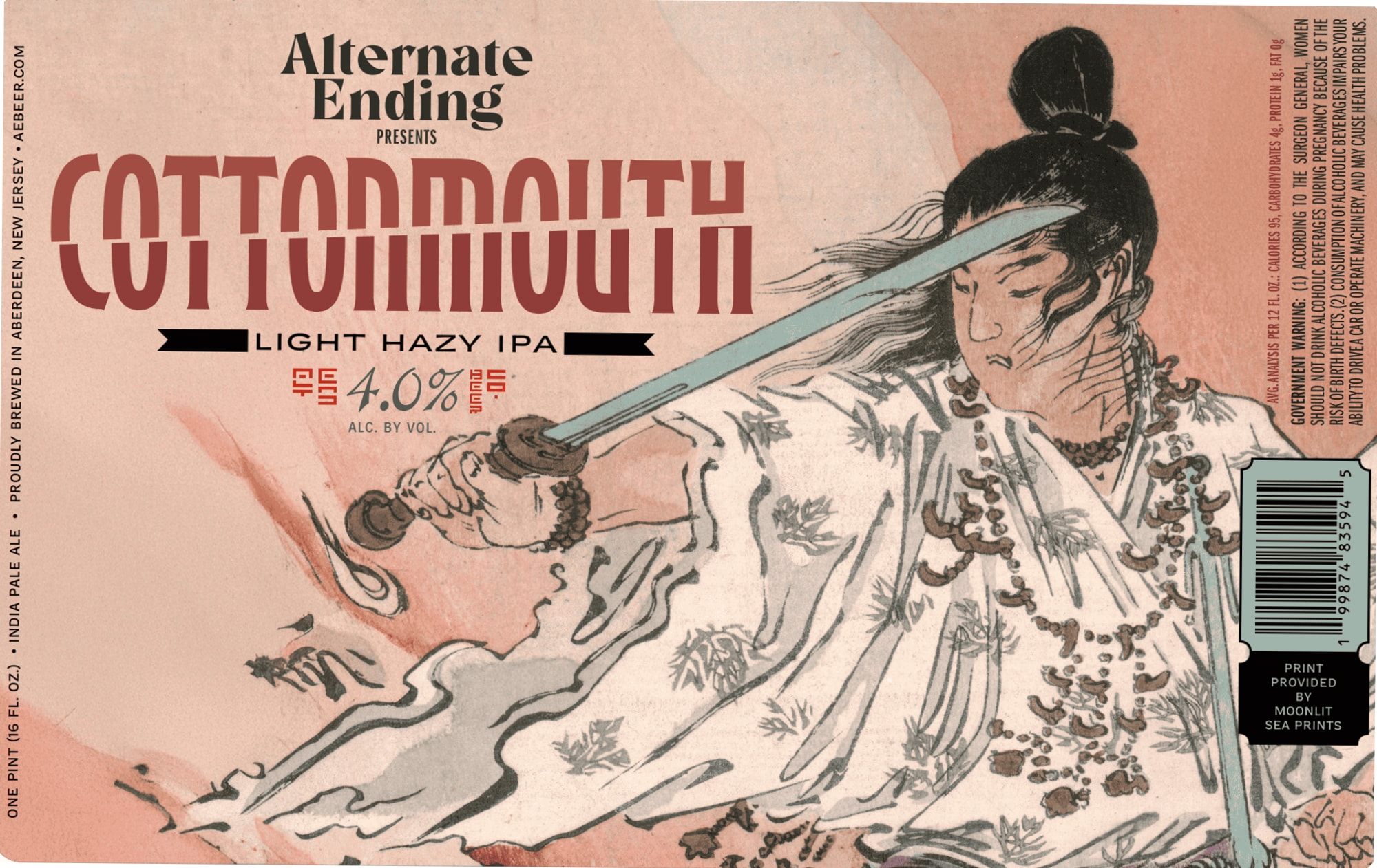 Cottonmouth Cutie by Alternate Ending - beer label