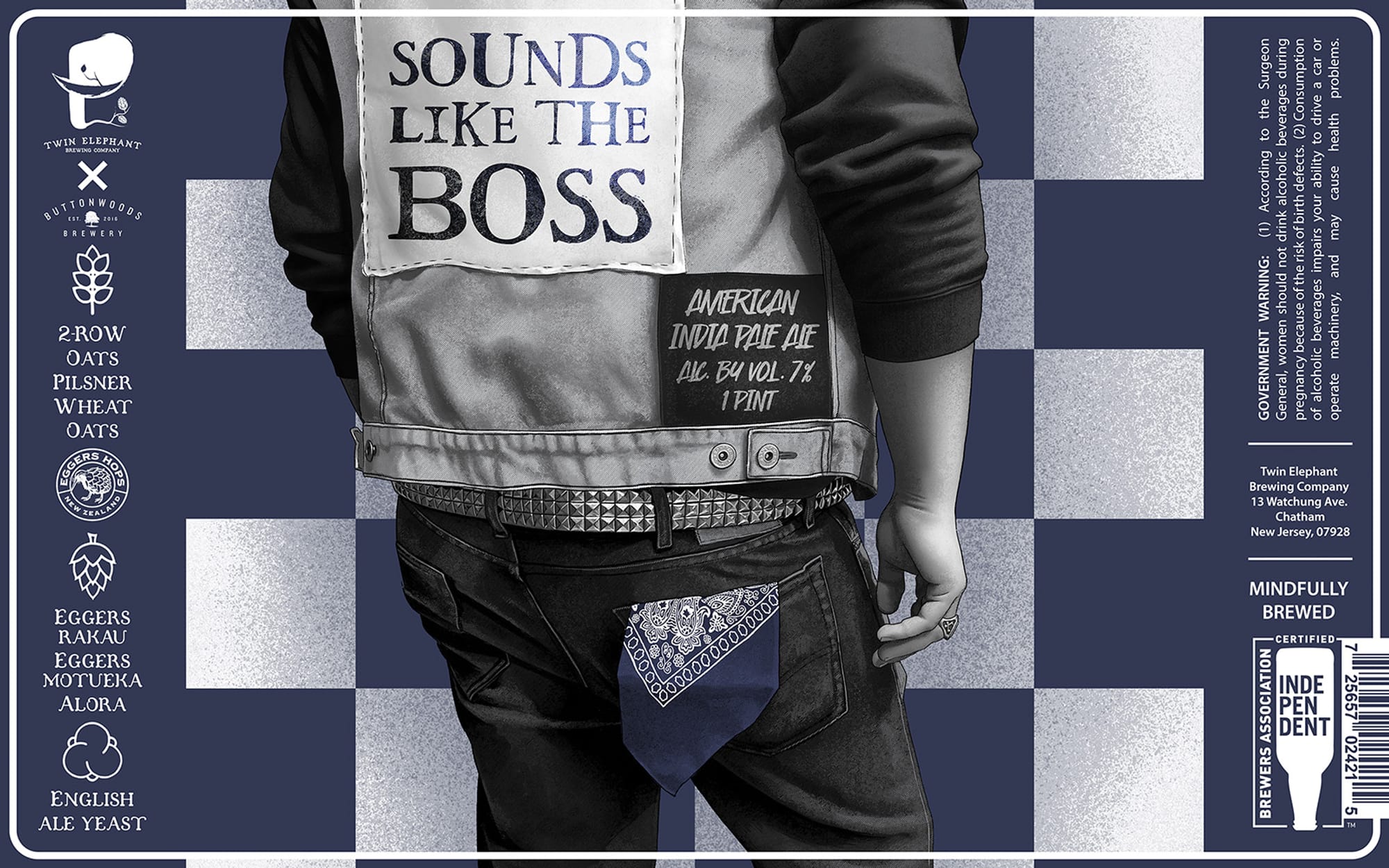 Cottonwoods by Twin Elephant Brewing Company - beer label