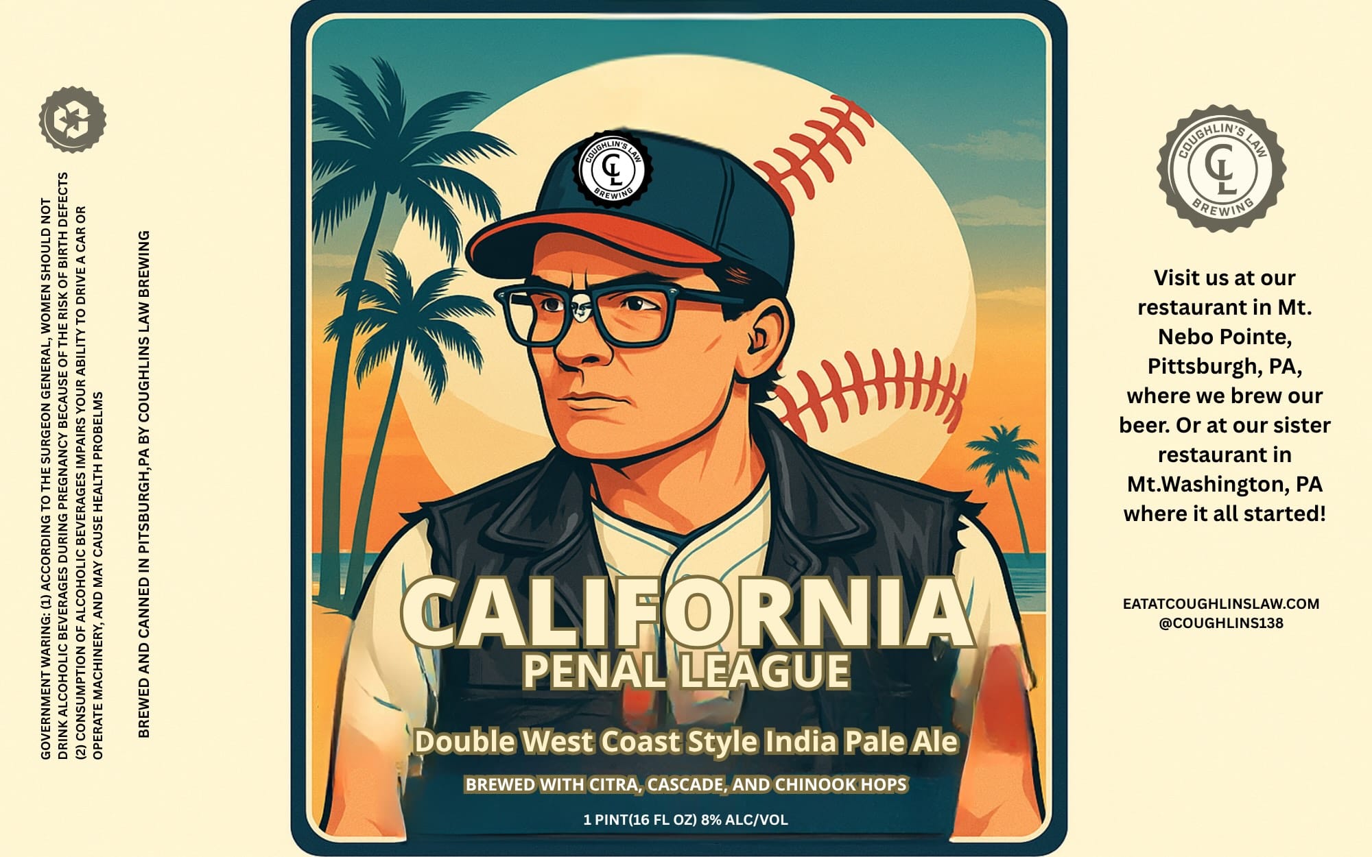 California Penal League by Coughlin's Law Brewing - beer label
