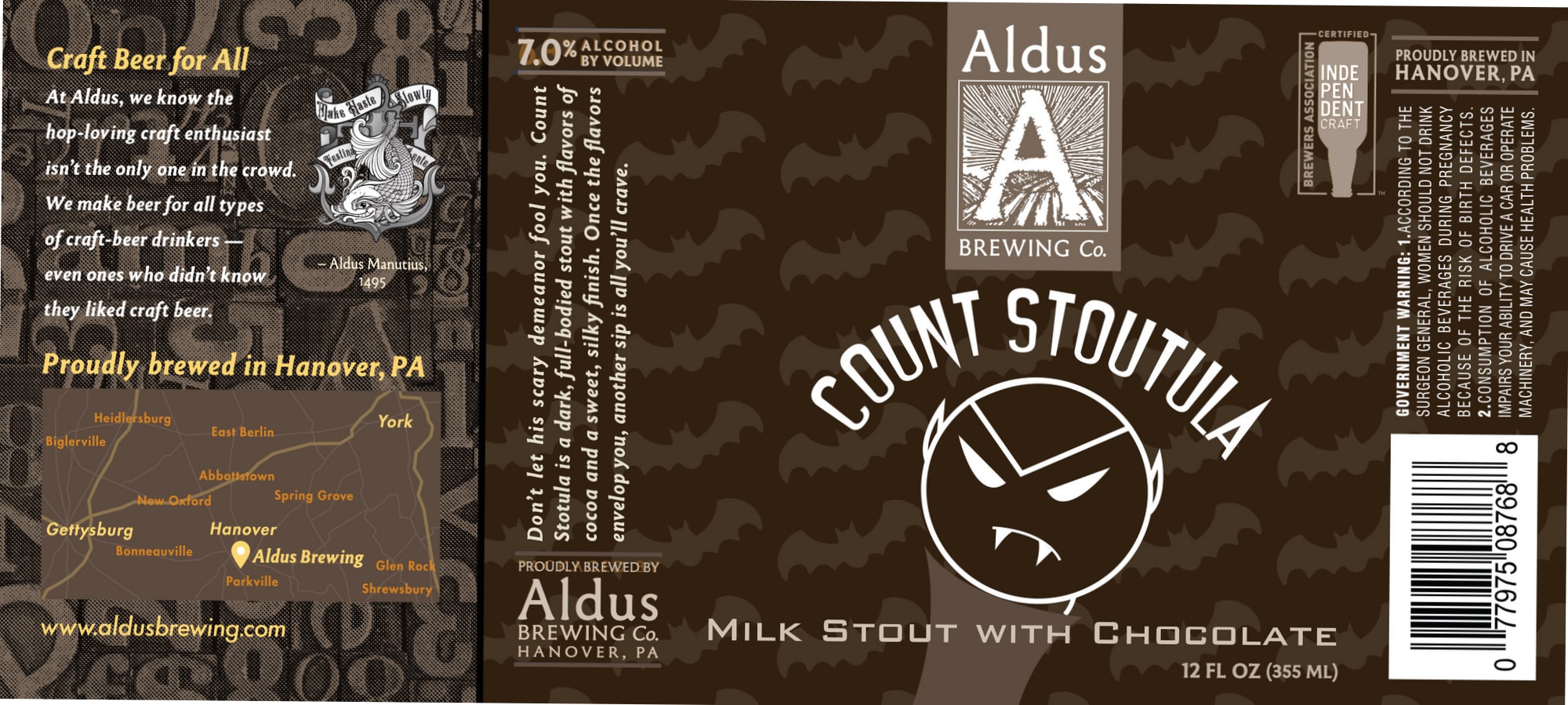 Count Stoutoula by Aldus Brewing Co. - beer label