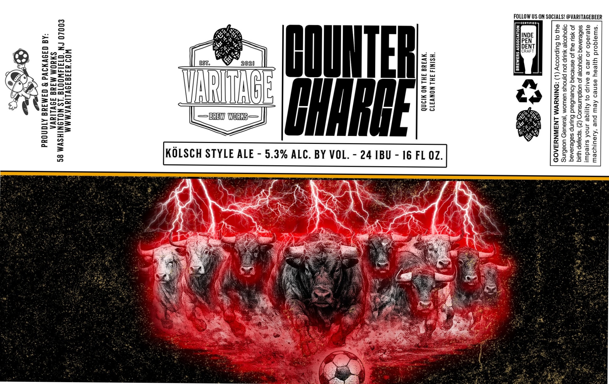 Counter Charge by Vartage Brew Works - beer label