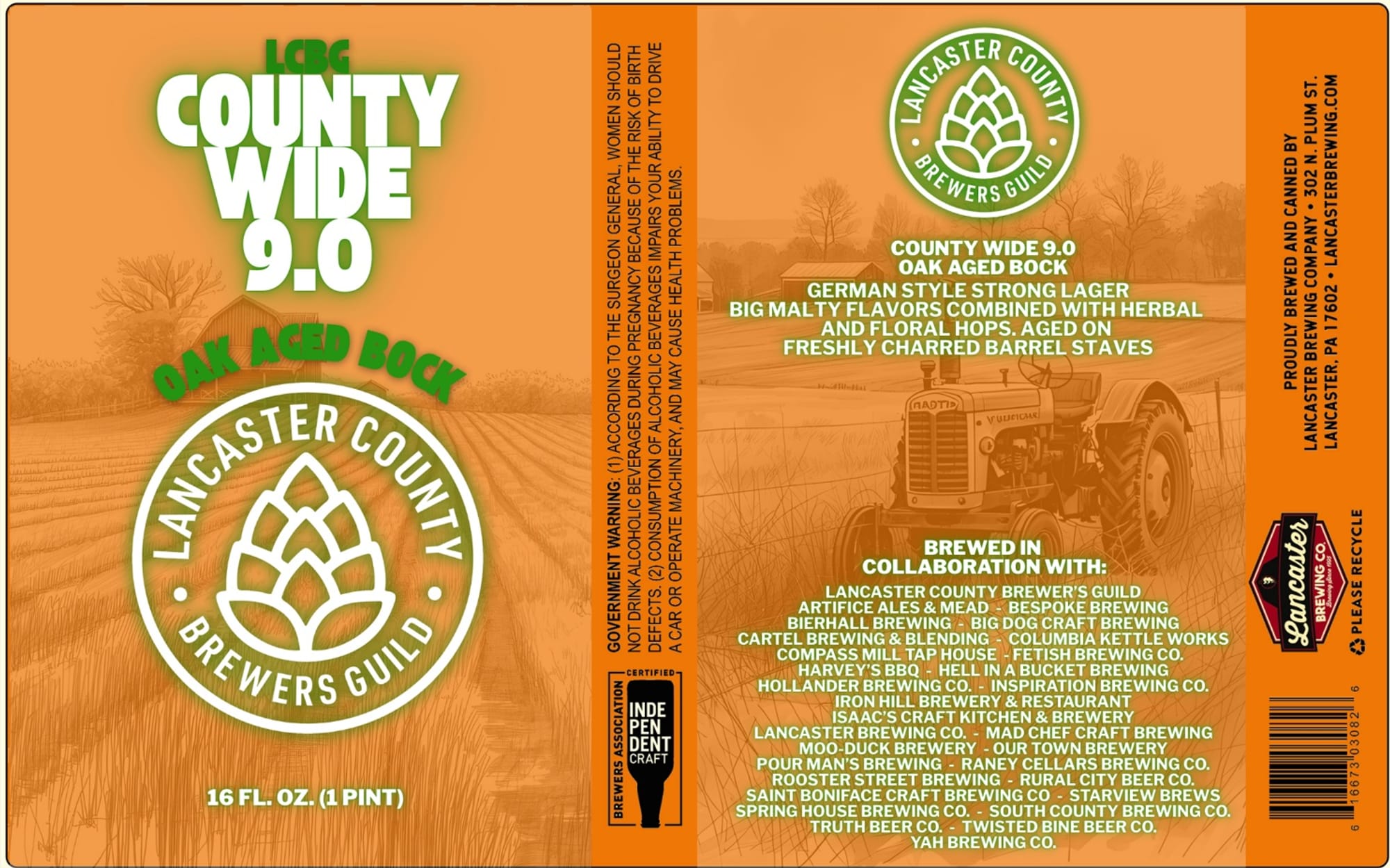County Wide Beer by Lancaster Brewing Co. - beer label