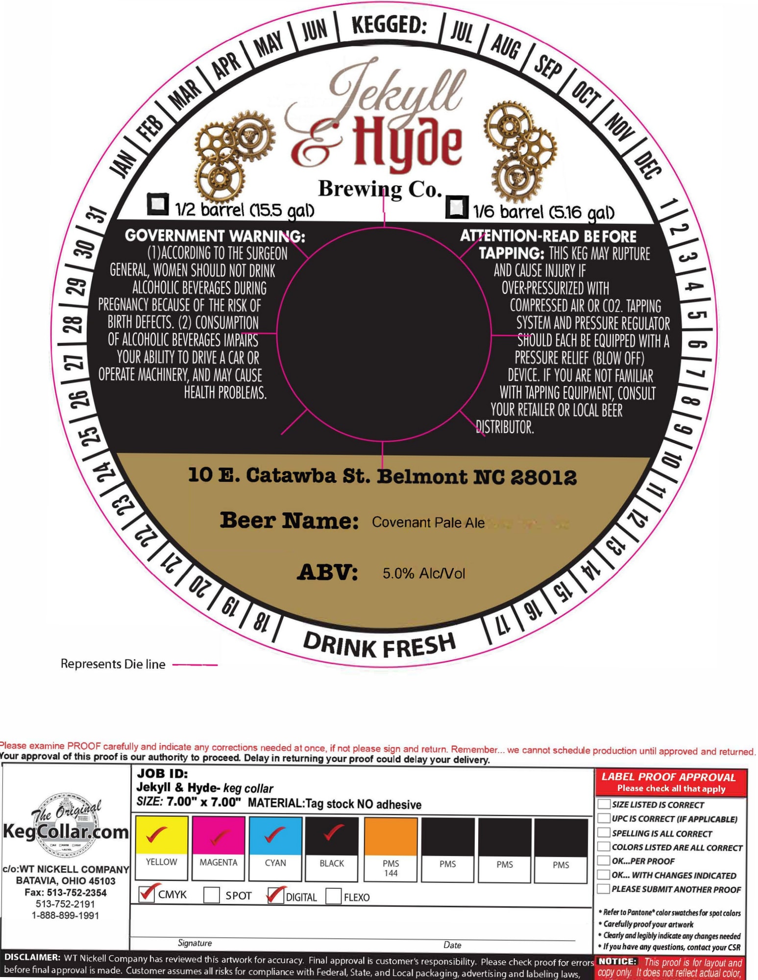 Covenant Pale Ale by Jekyll & Hyde Brewing Co. - beer label