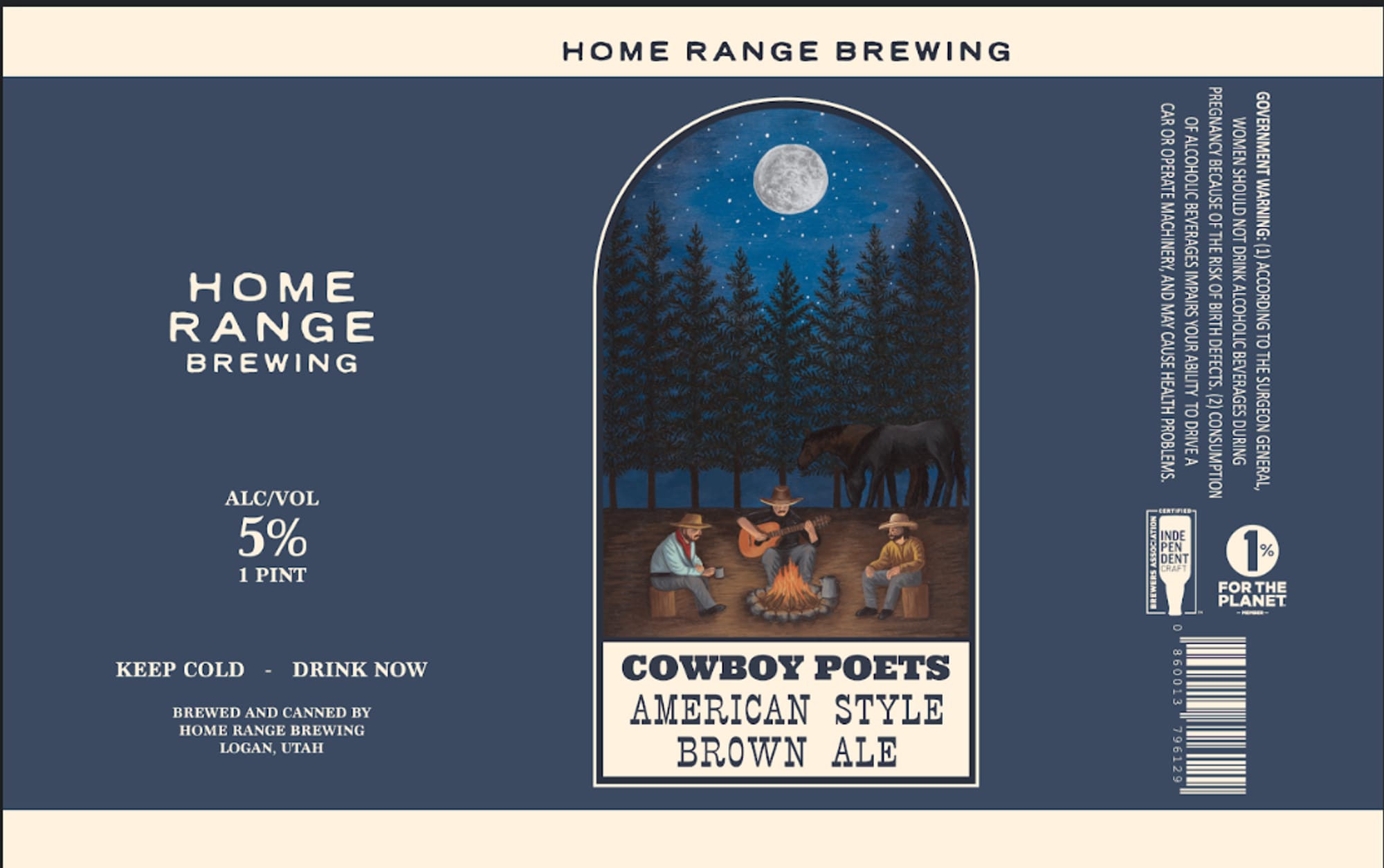 Cowboy Poets by Home Range Brewing - beer label