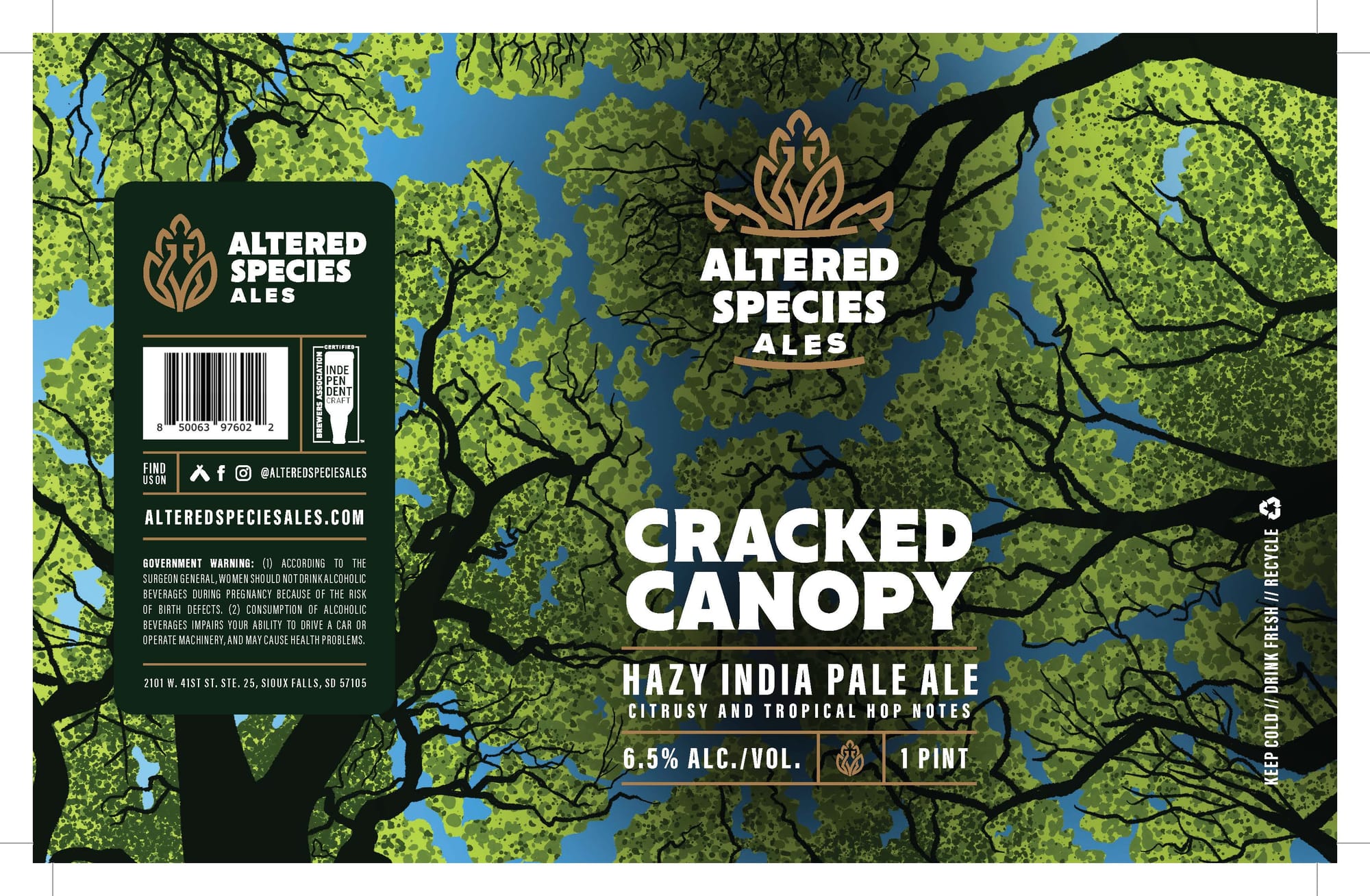 Cracked Canopy by Altered Species Ales - beer label