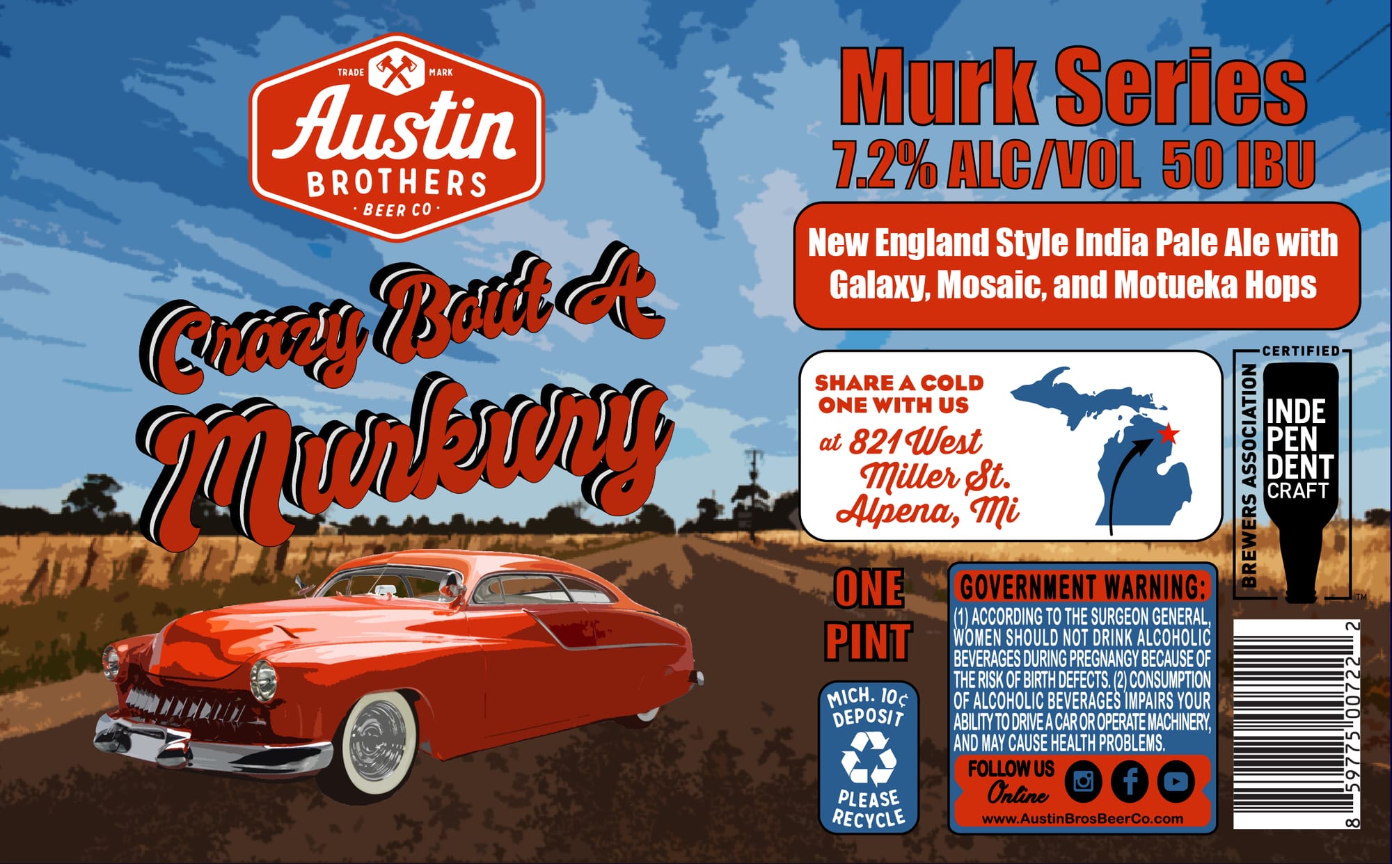Crazy Boak A Murky by Austin Brothers Beer Co. - beer label