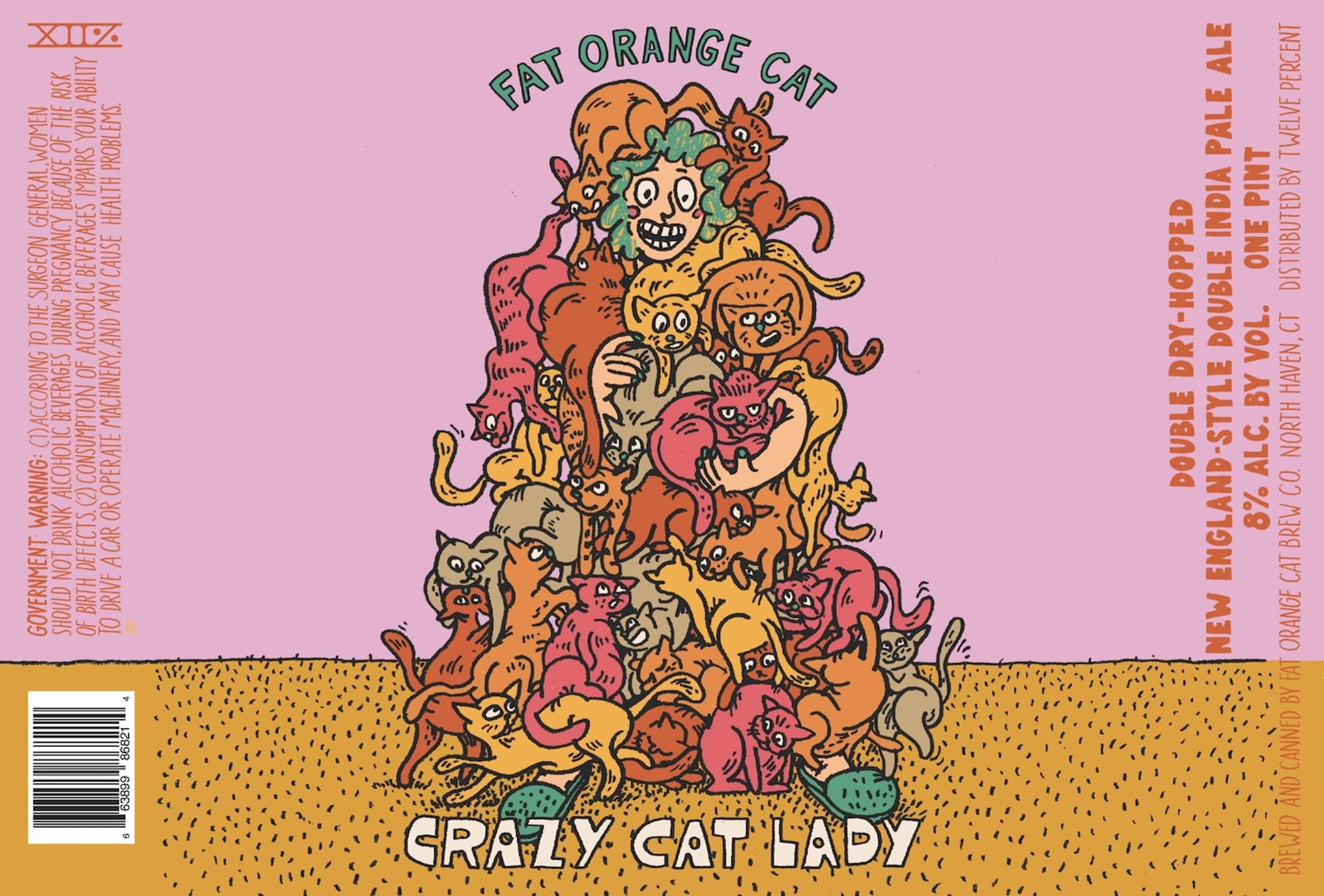 Crazy Cat Lady by Fat Orange Cat Brewery - beer label