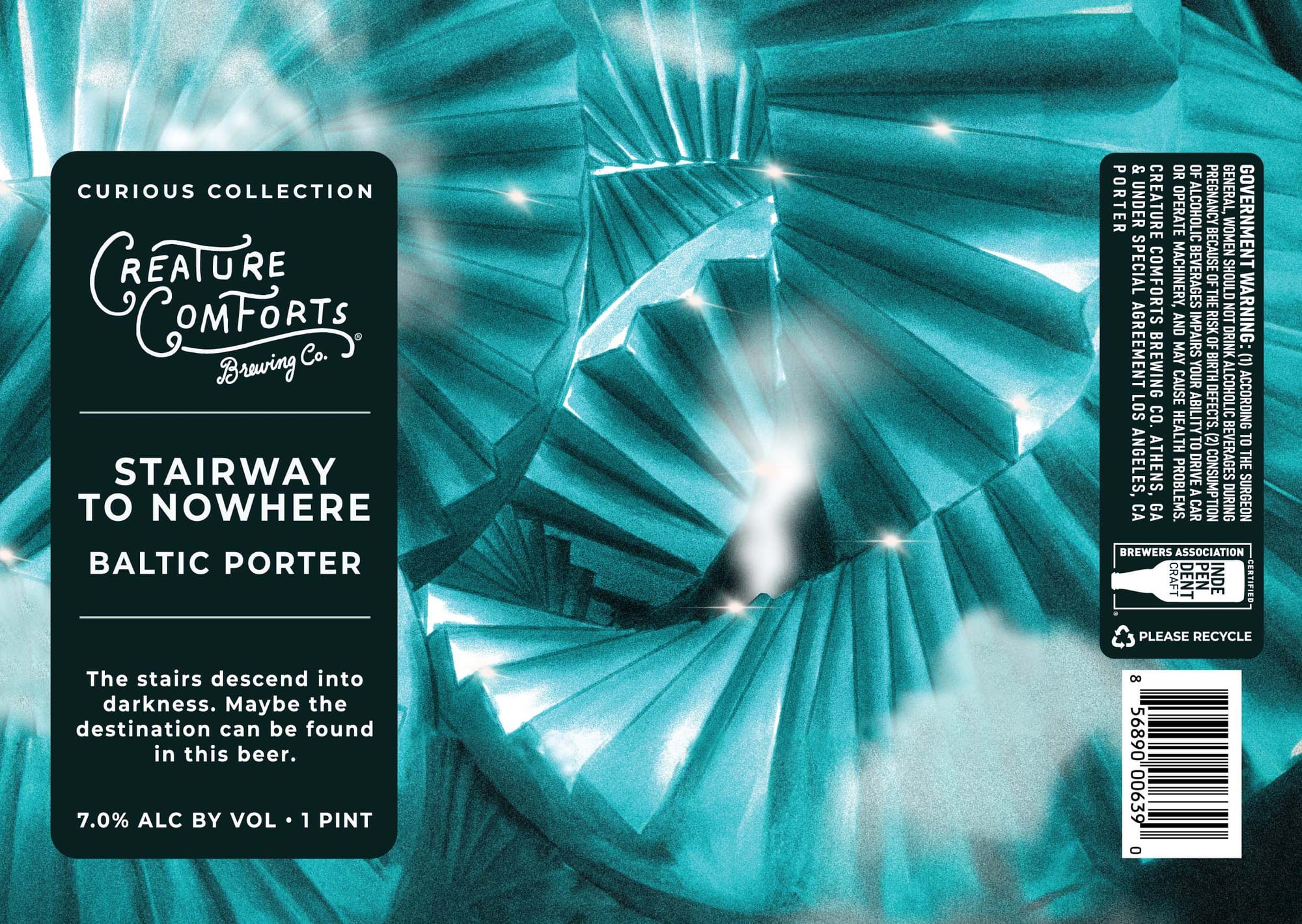 Stairway to Nowhere by Creature Comforts Brewing Co. - beer label