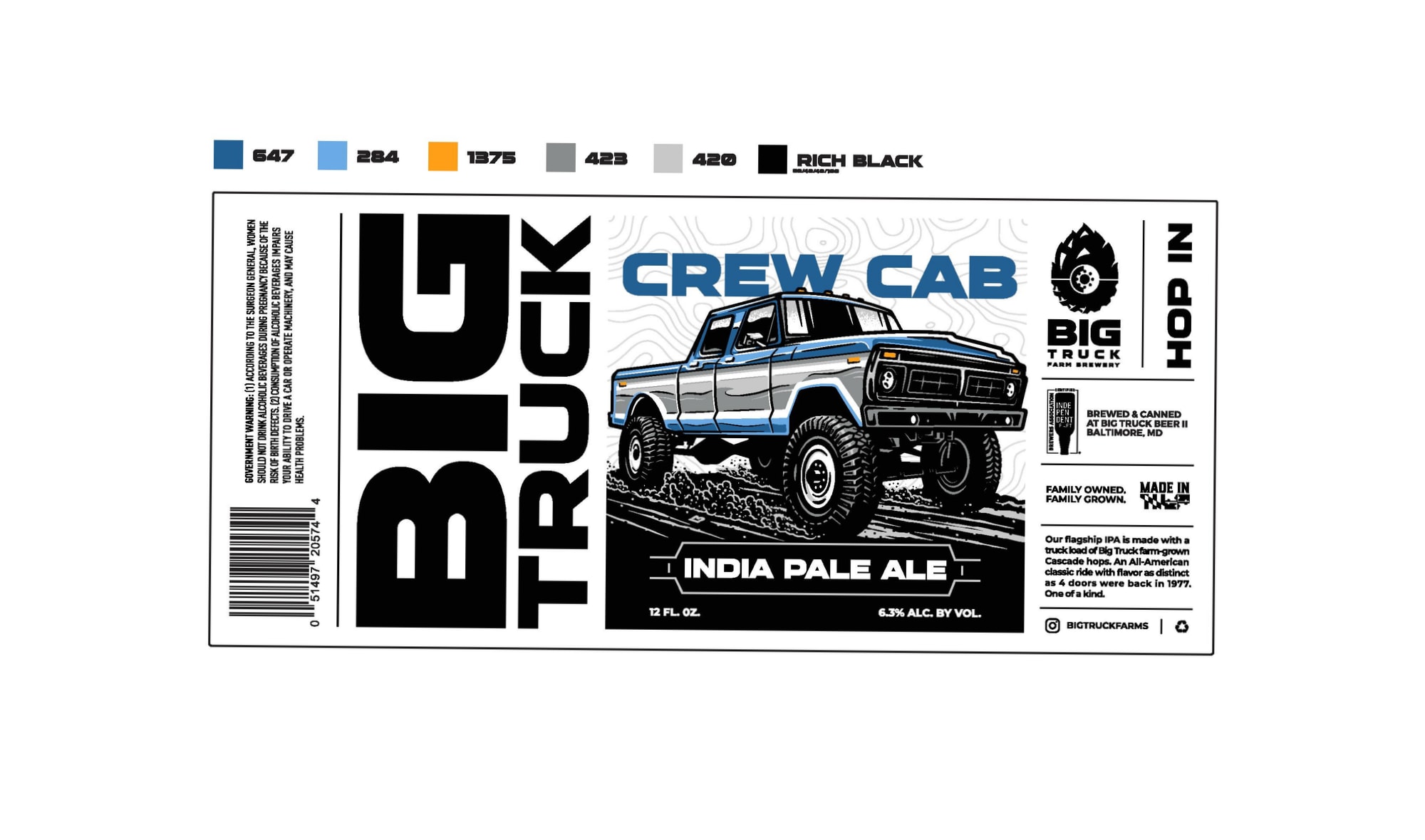 Crew Cab by Big Truck Brewing - beer label