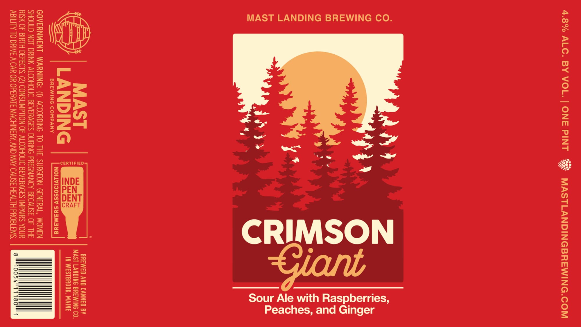 Crimson Giant by Mast Landing Brewing Co. - beer label