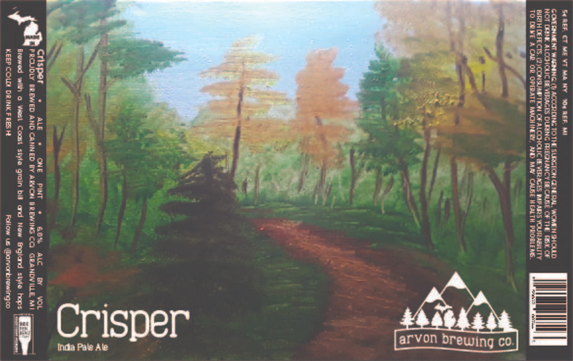 Crisper by Arvon Brewing Co. - beer label