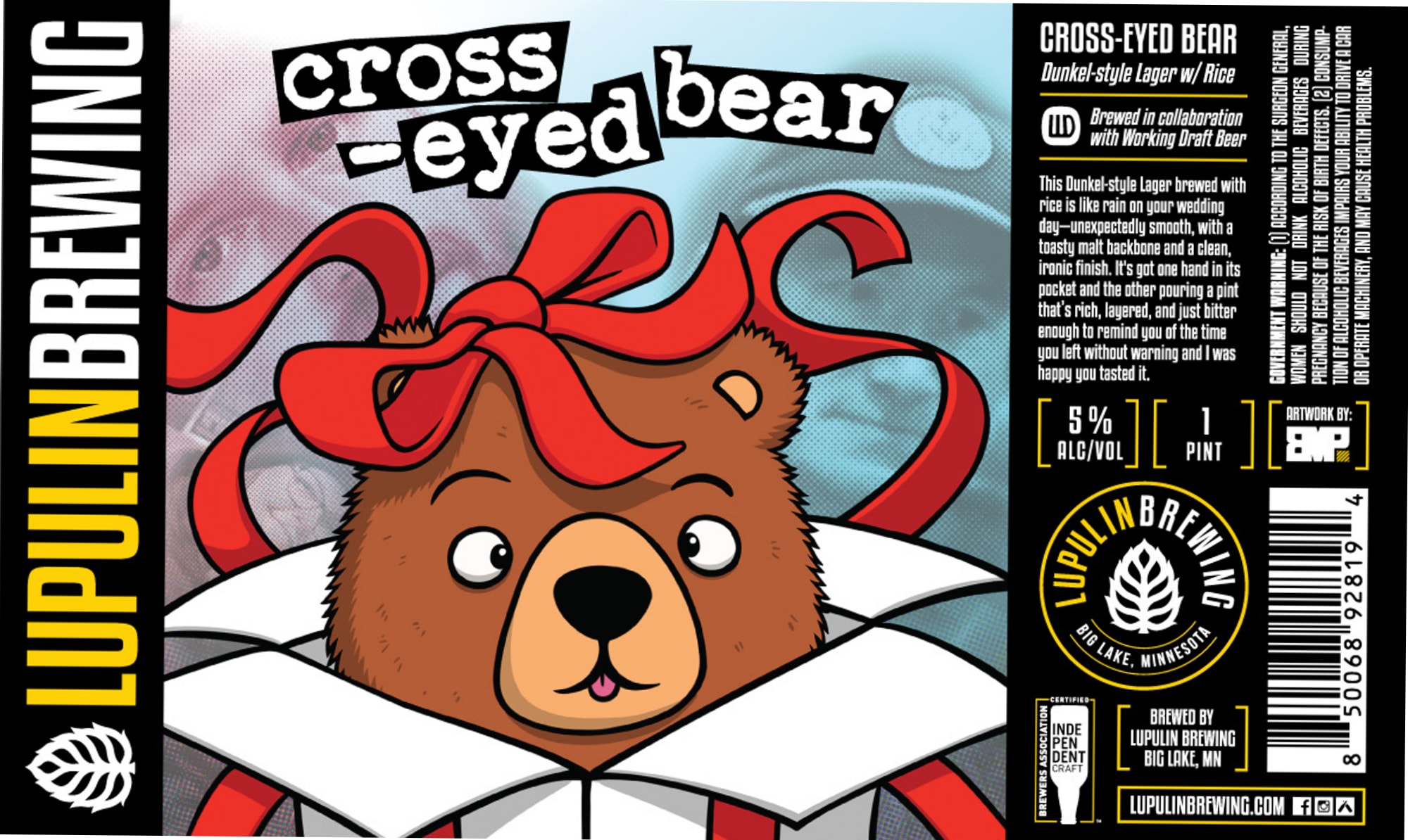 Cross-Eyed Bear by Lupulin Brewing - beer label