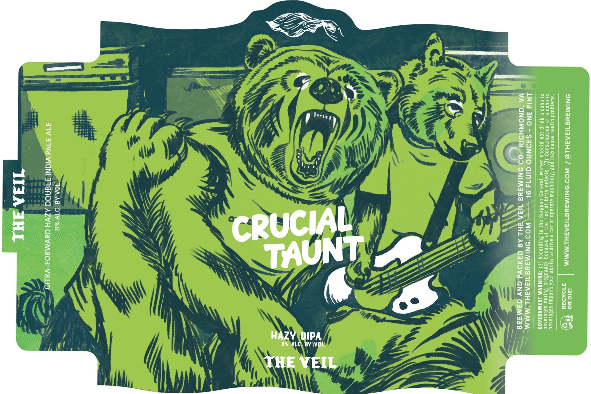 Crucial Taunt by The Veil Brewing Co. - beer label