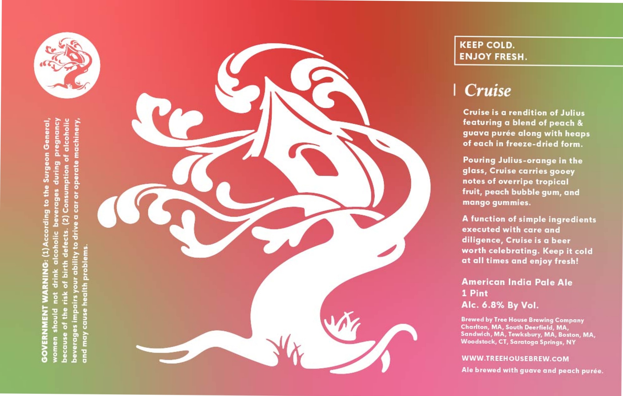 Cruise by Tree House Brewing Company - beer label