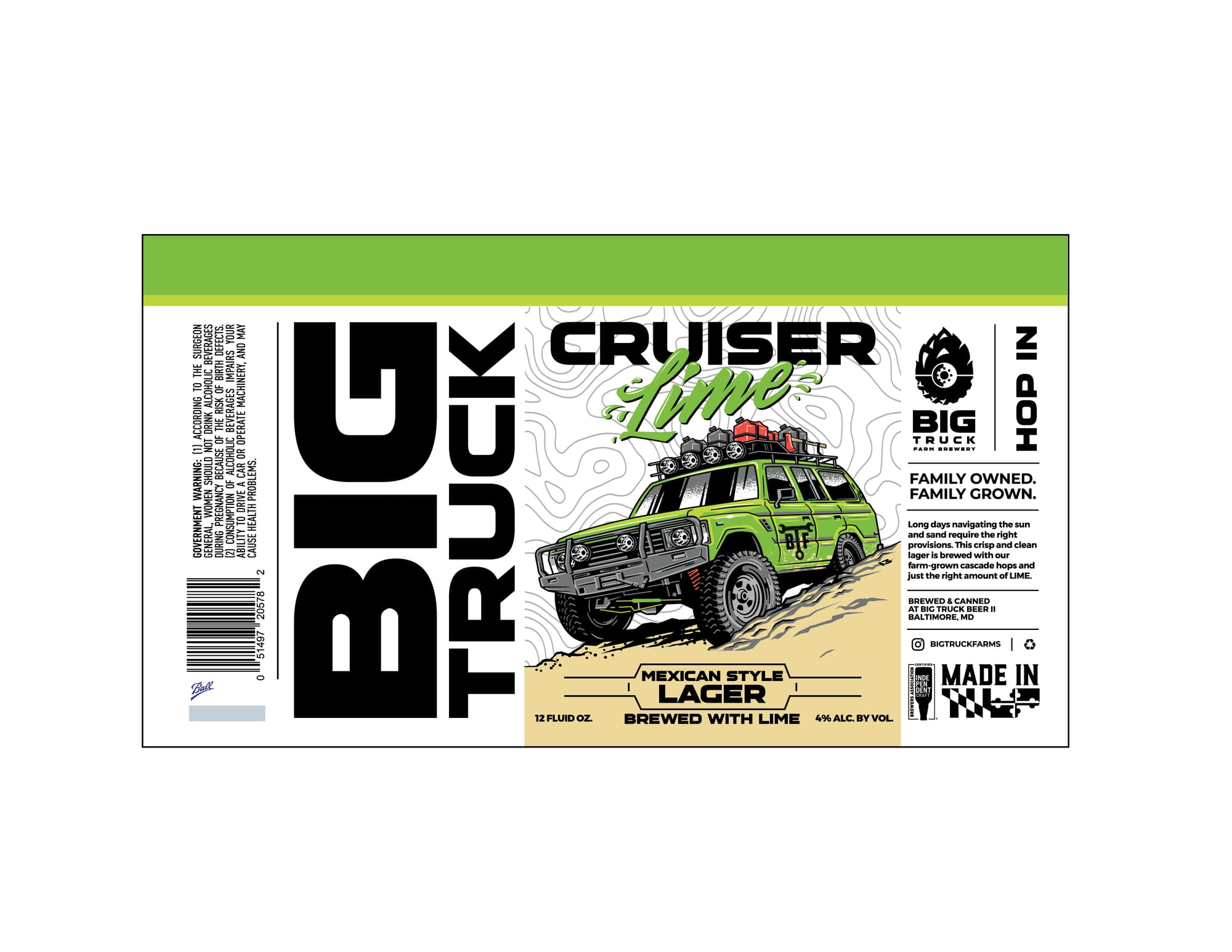 Cruiser Time by Big Truck Breweries - beer label